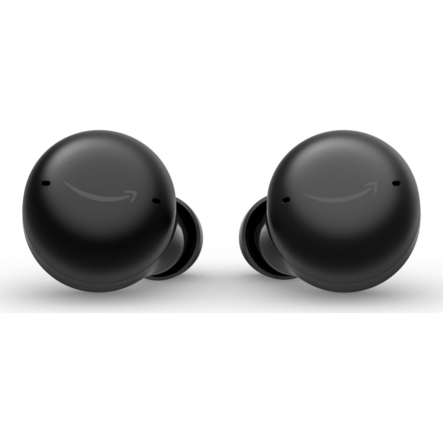 Echo Buds with Active Noise Cancellation (newest model), Wired charging case, Black