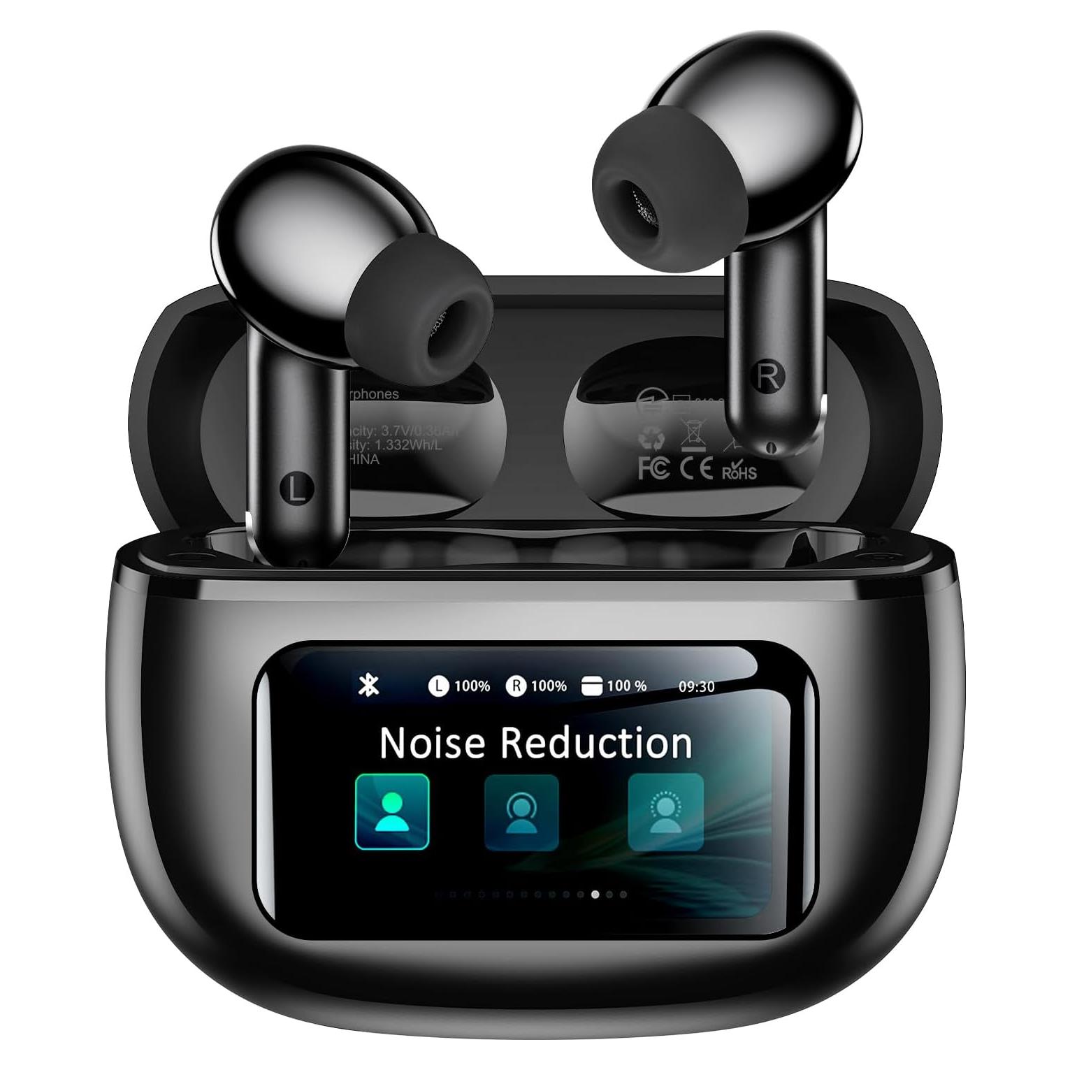 Auriculares Inalámbricos T27 Bluetooth 6.0 con ANC y Estuche Carga