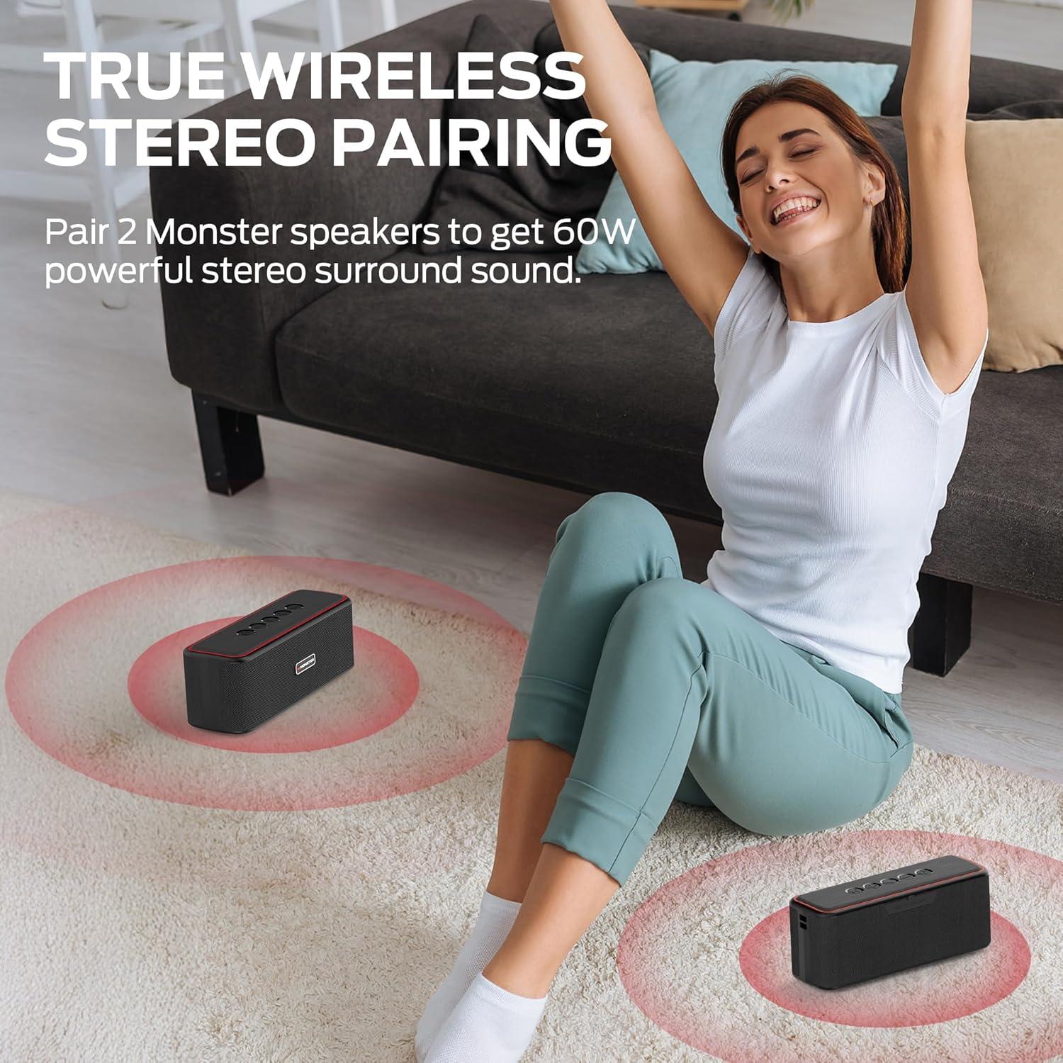 Altavoz Bluetooth Monster Shock Plus 30W Portátil Impermeable