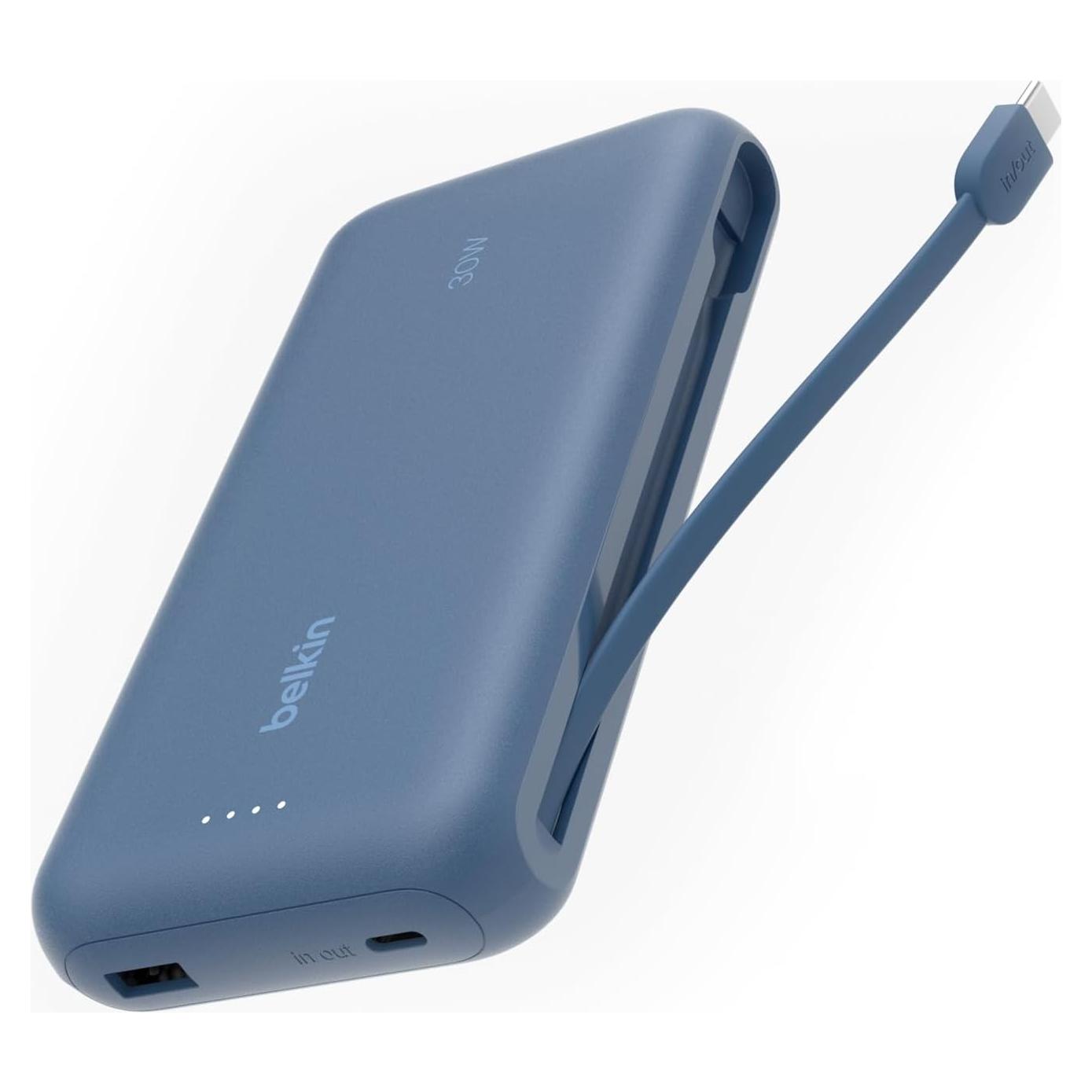 Cargador Portátil Belkin 20K mAh 30W USB-C Carga Rápida