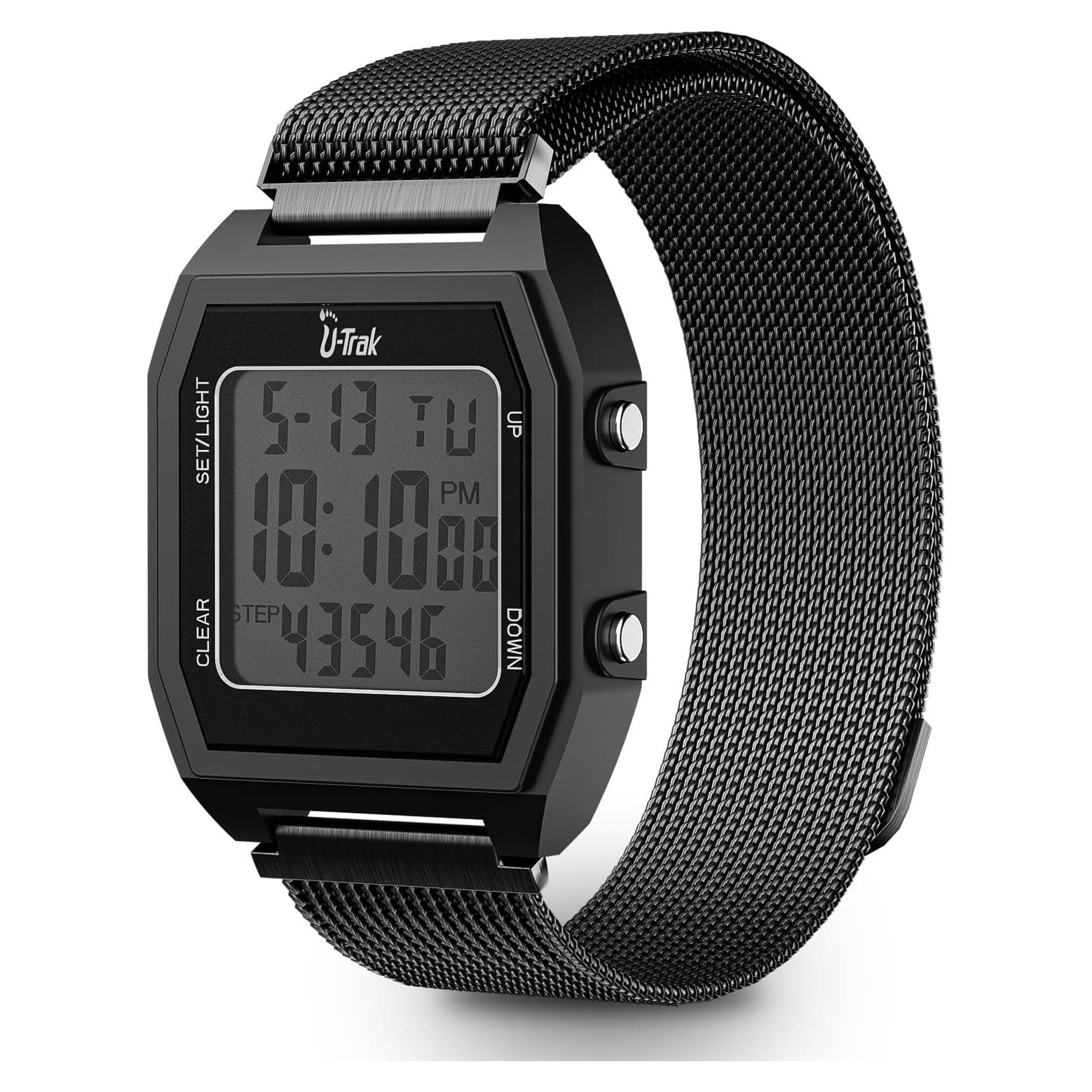 Reloj Pedometría 3D U-Trak CR-908 Correa Magnética Negro