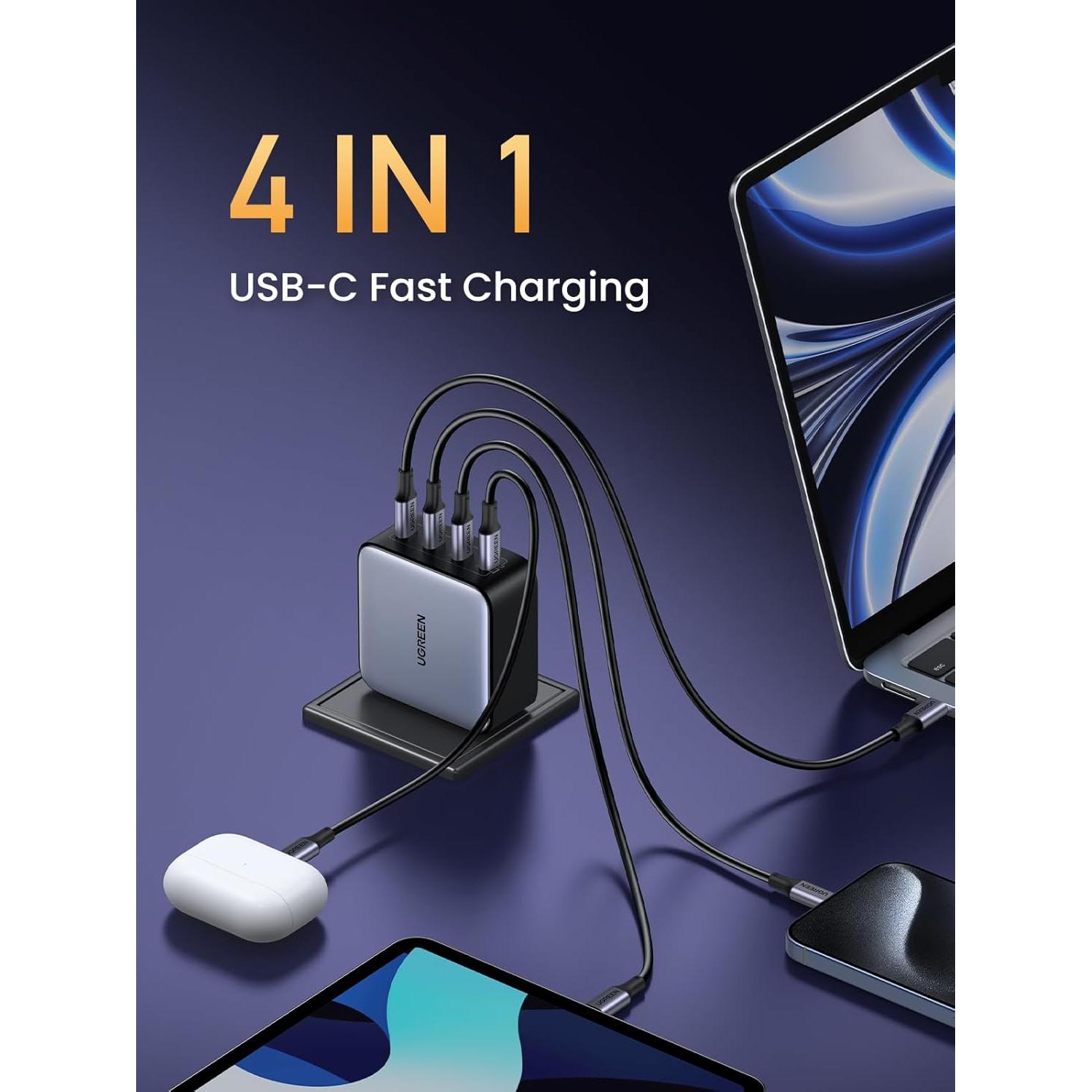 Cargador USB C UGREEN Nexode 100W 4 Puertos GaN