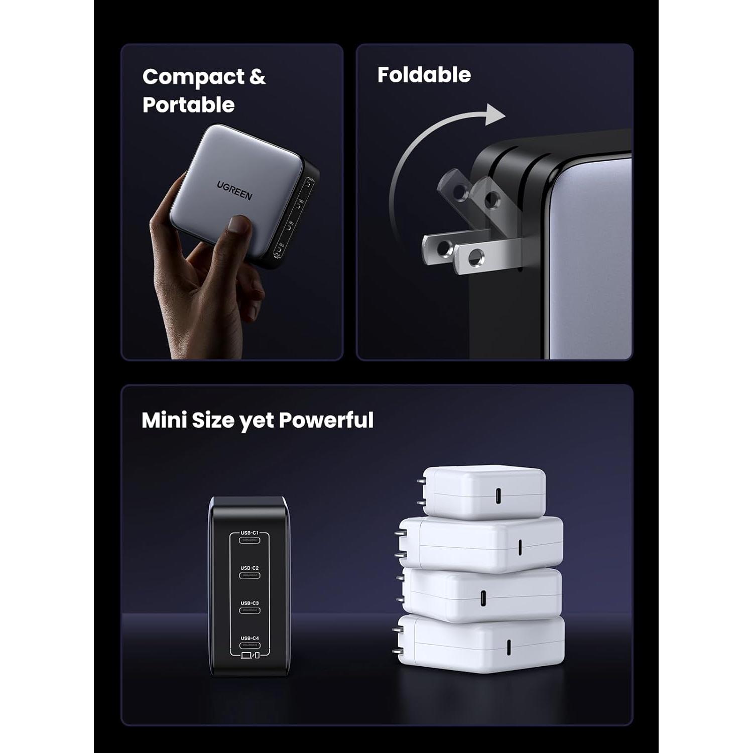 Cargador USB C UGREEN Nexode 100W 4 Puertos GaN