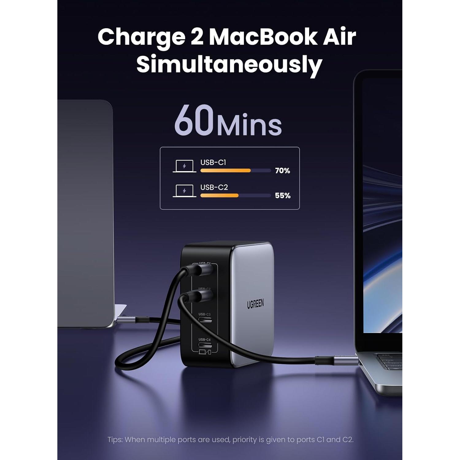 Cargador USB C UGREEN Nexode 100W 4 Puertos GaN