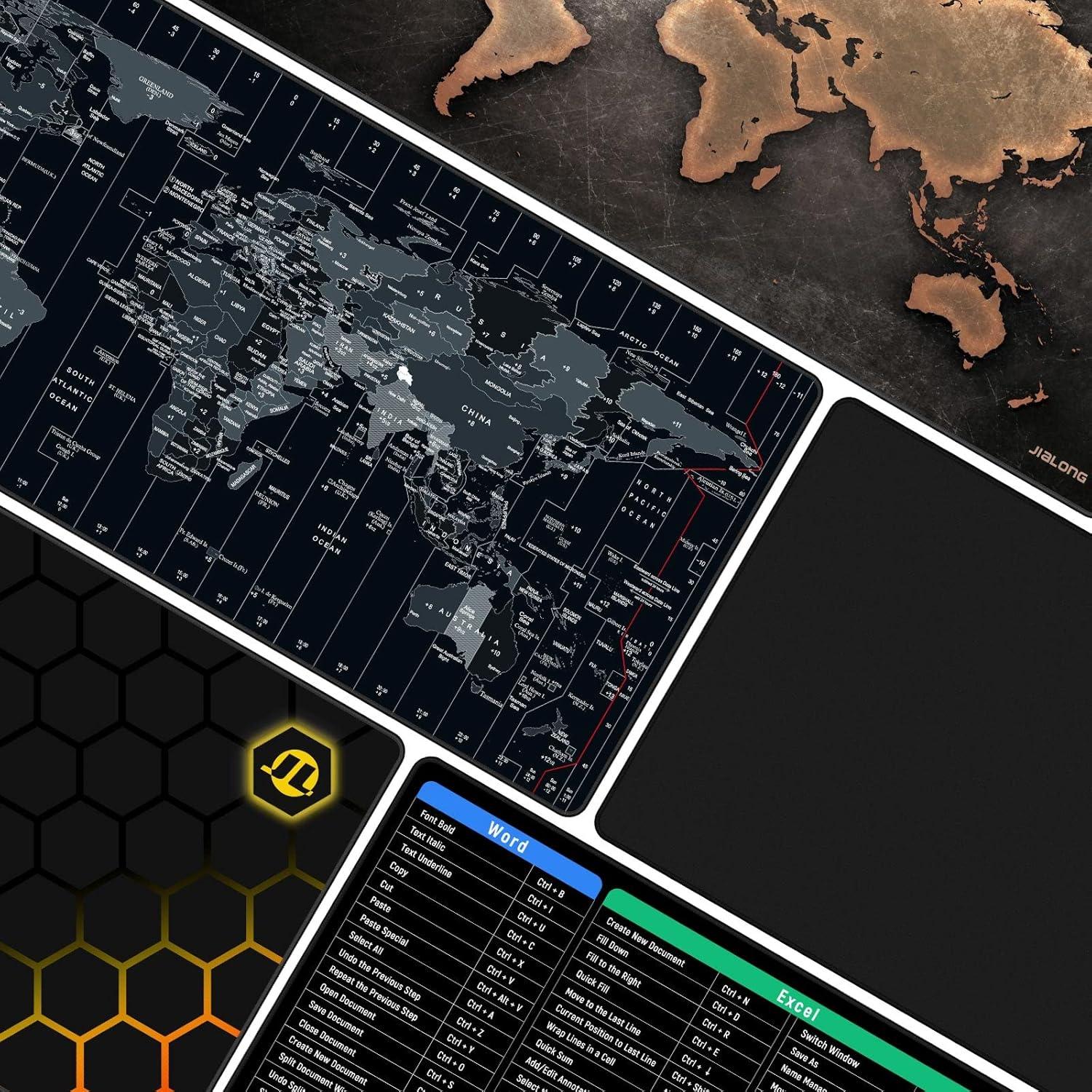 Alfombrilla de Ratón Grande JIALONG Mapa del Mundo 90x40cm