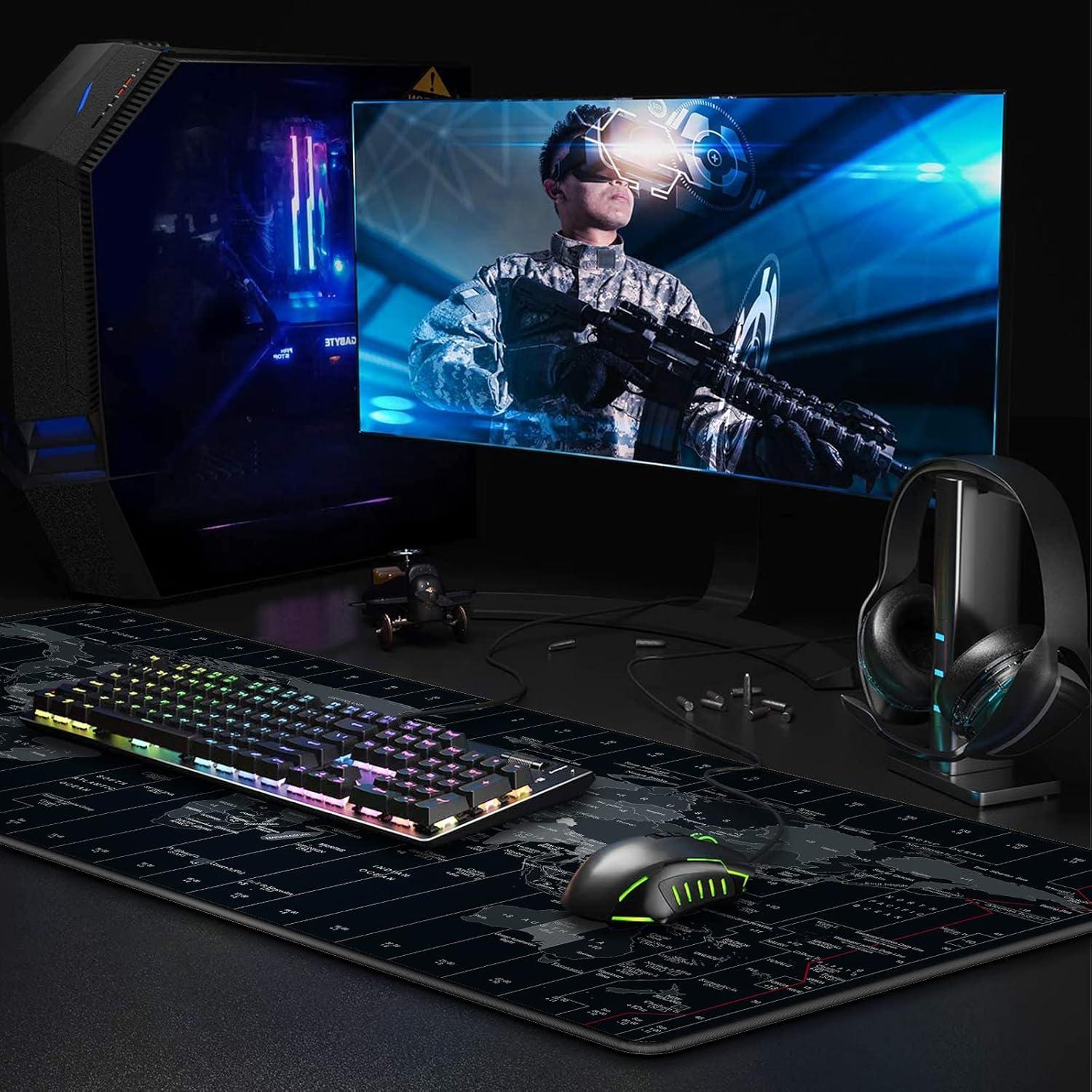 Alfombrilla de Ratón Grande JIALONG Mapa del Mundo 90x40cm