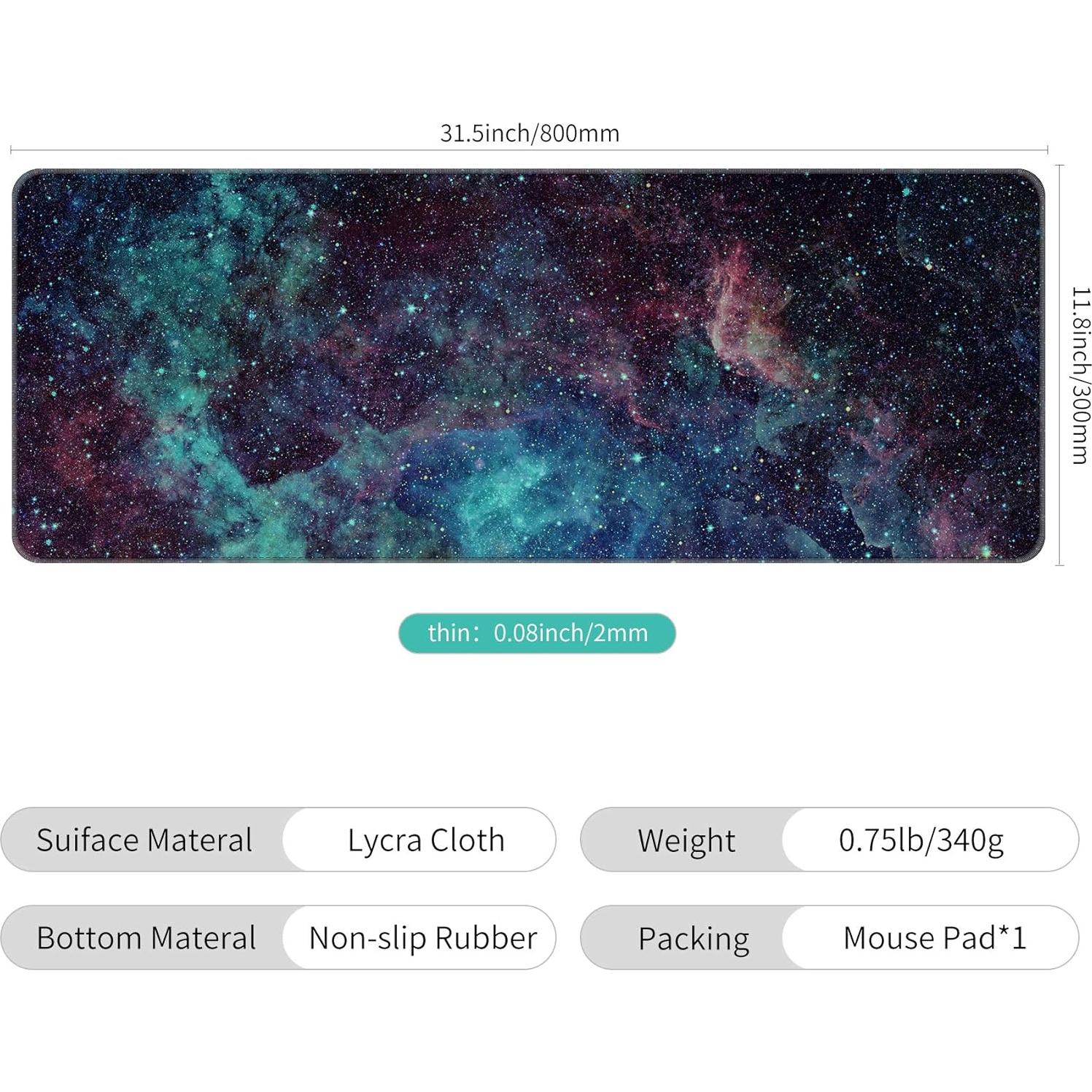 Alfombrilla de Ratón Grande Dynippy Espacio Galáctico 800x300mm