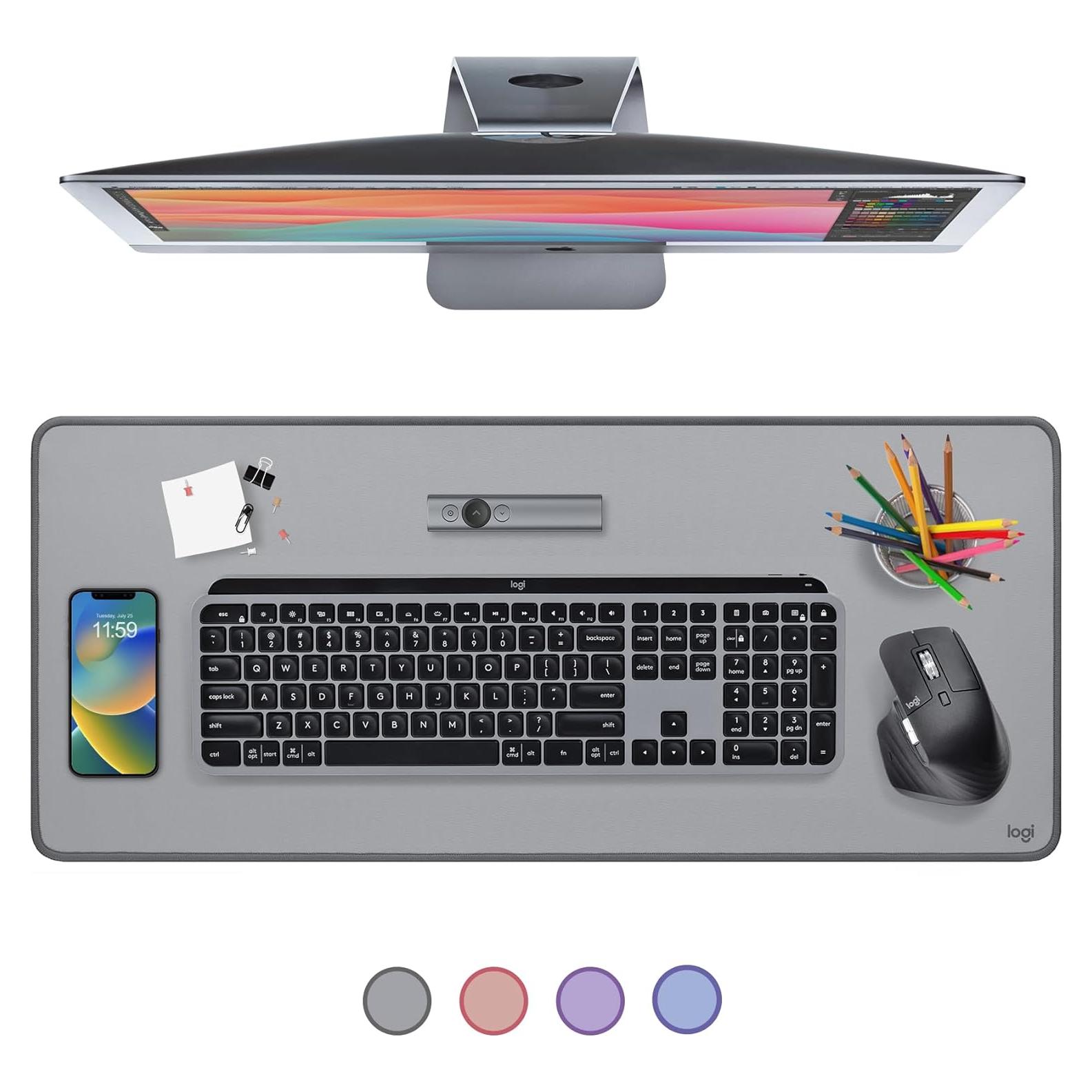 Alfombrilla de Escritorio Logitech Studio 30x70cm Gris Medio