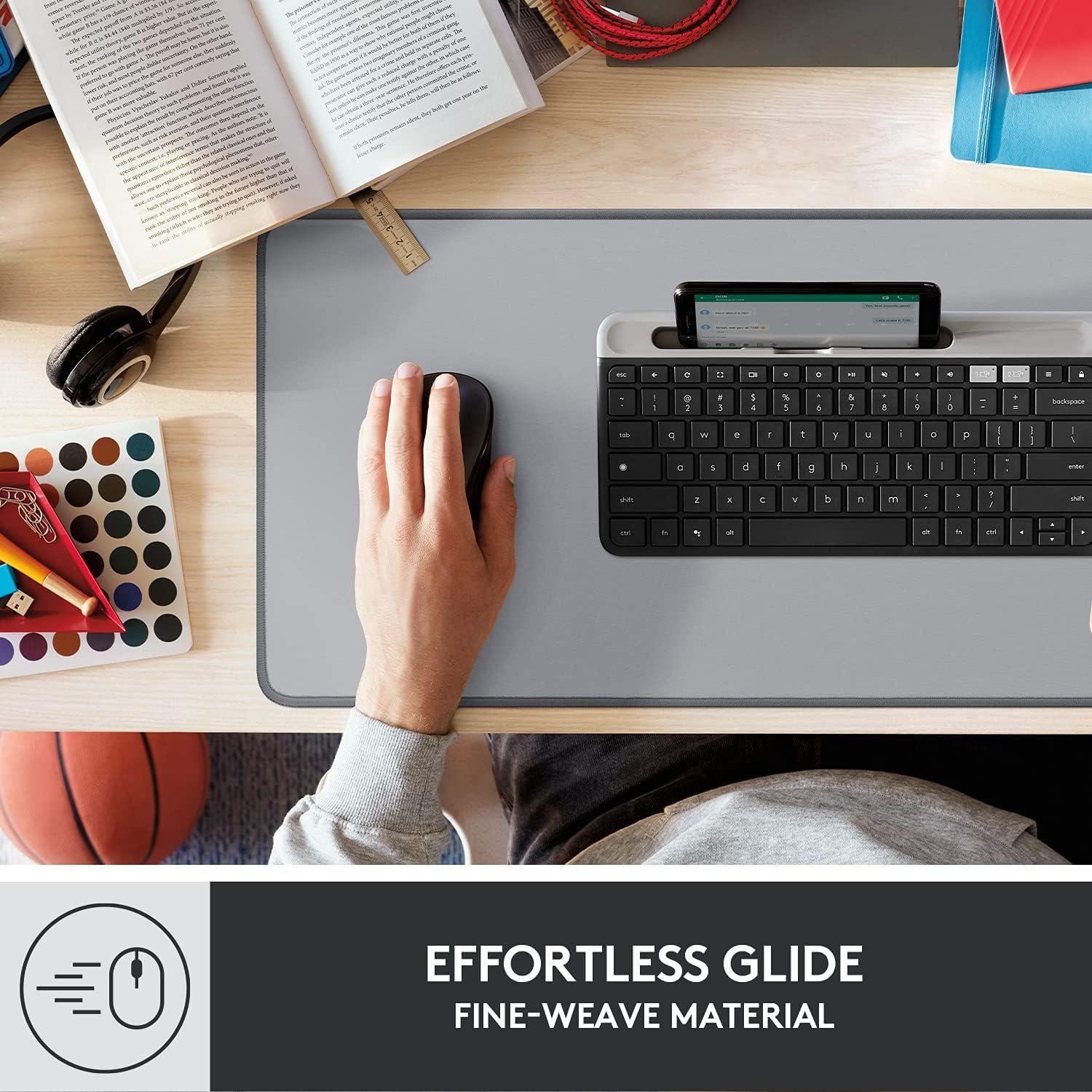 Alfombrilla de Escritorio Logitech Studio 30x70cm Gris Medio