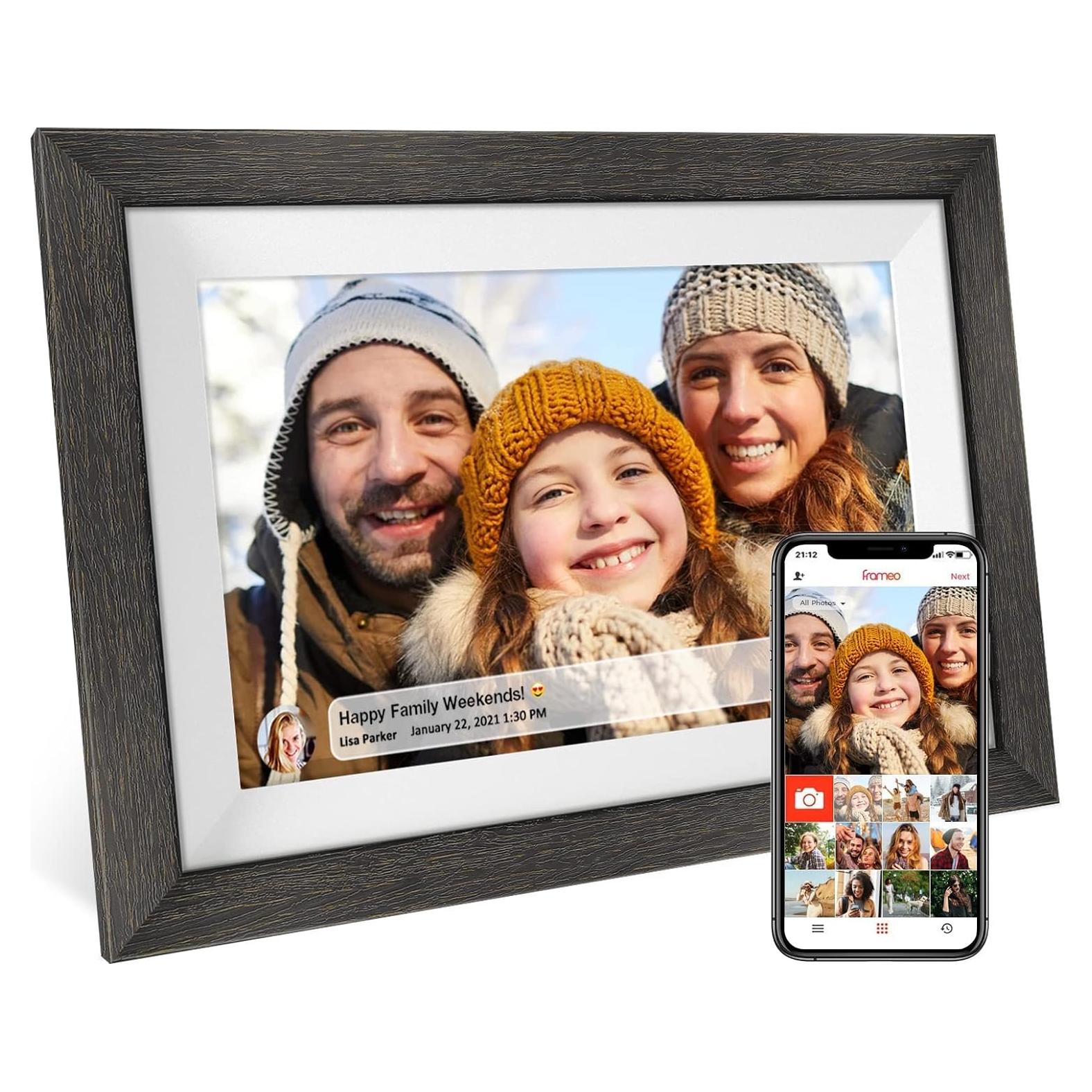 Marco Digital de Fotos WiFi 10.1" Madera HD 1280x800 Frameo