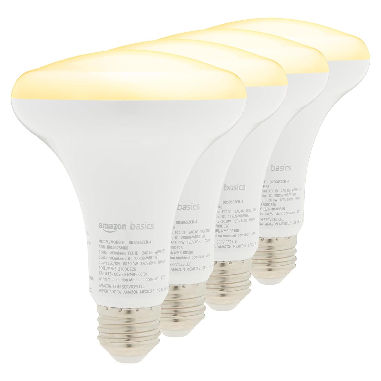 Bombilla LED Inteligente BR30 Amazon Basics 9W Dimmable 800LM