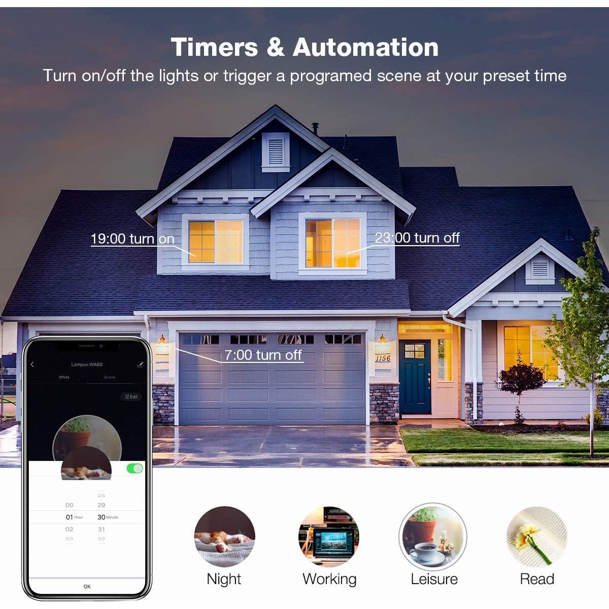 Bombilla LED Inteligente Lighting EVER E26 9W Regulable WiFi 2.4GHz