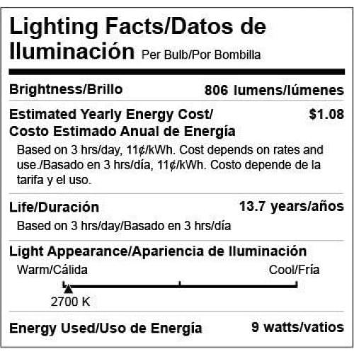 Bombilla LED Inteligente Lighting EVER E26 9W Regulable WiFi 2.4GHz