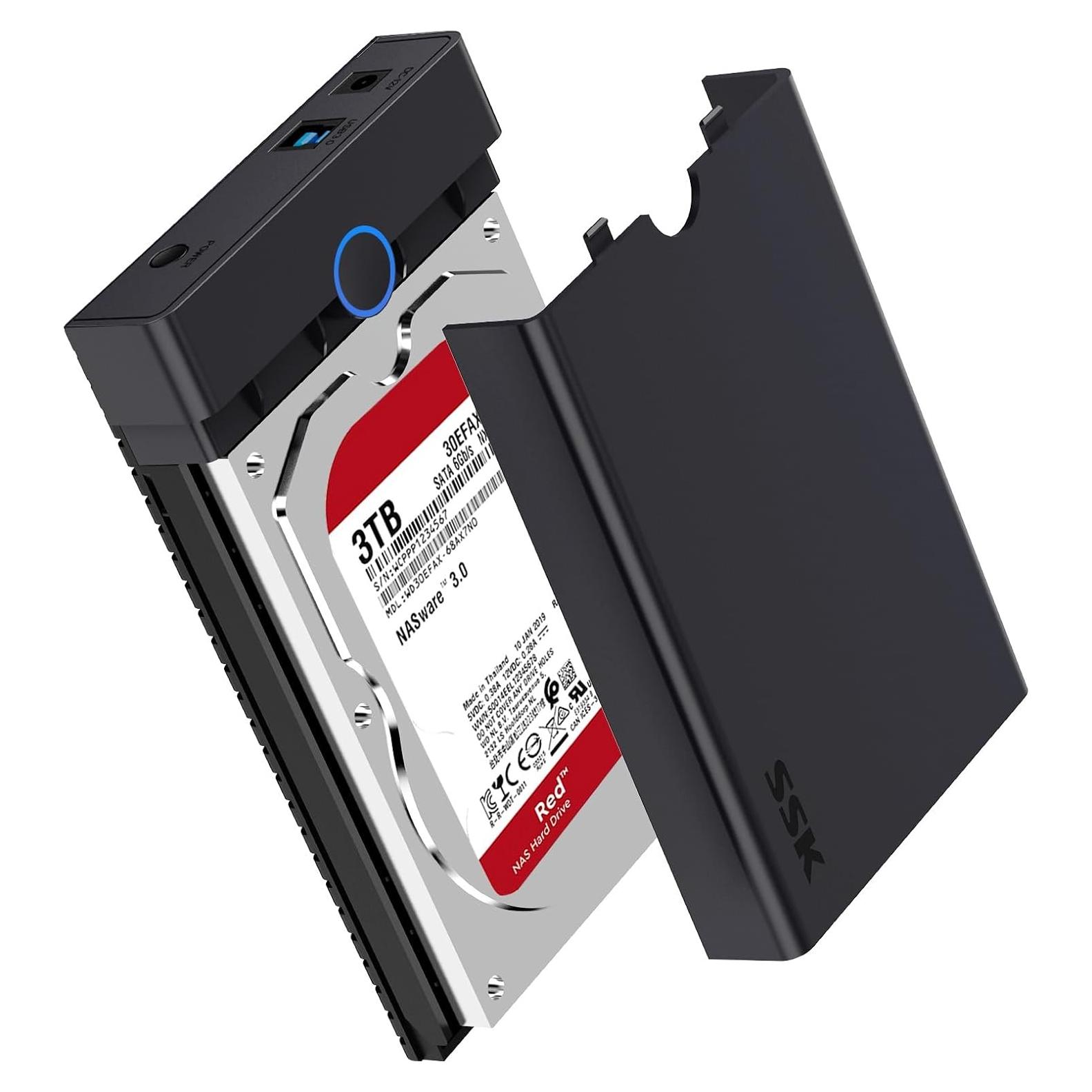 Carcasa de Disco Duro Externo SSK 3.5 USB 3.0 hasta 20TB