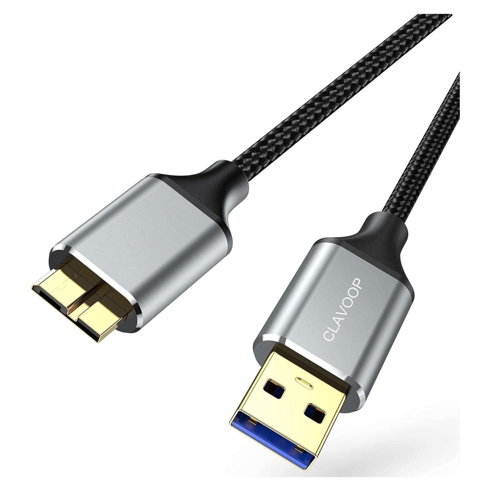 Cable Micro B USB 3.0 CLAVOOP 0.46m 5 Gbps Alta Velocidad