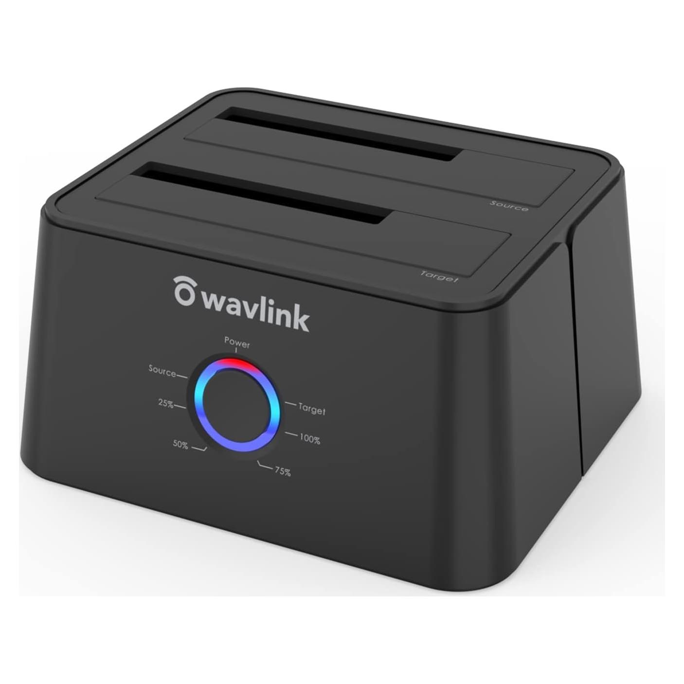 Estación de Acoplamiento Doble Bahía WAVLINK USB 3.0 a SATA 16TB