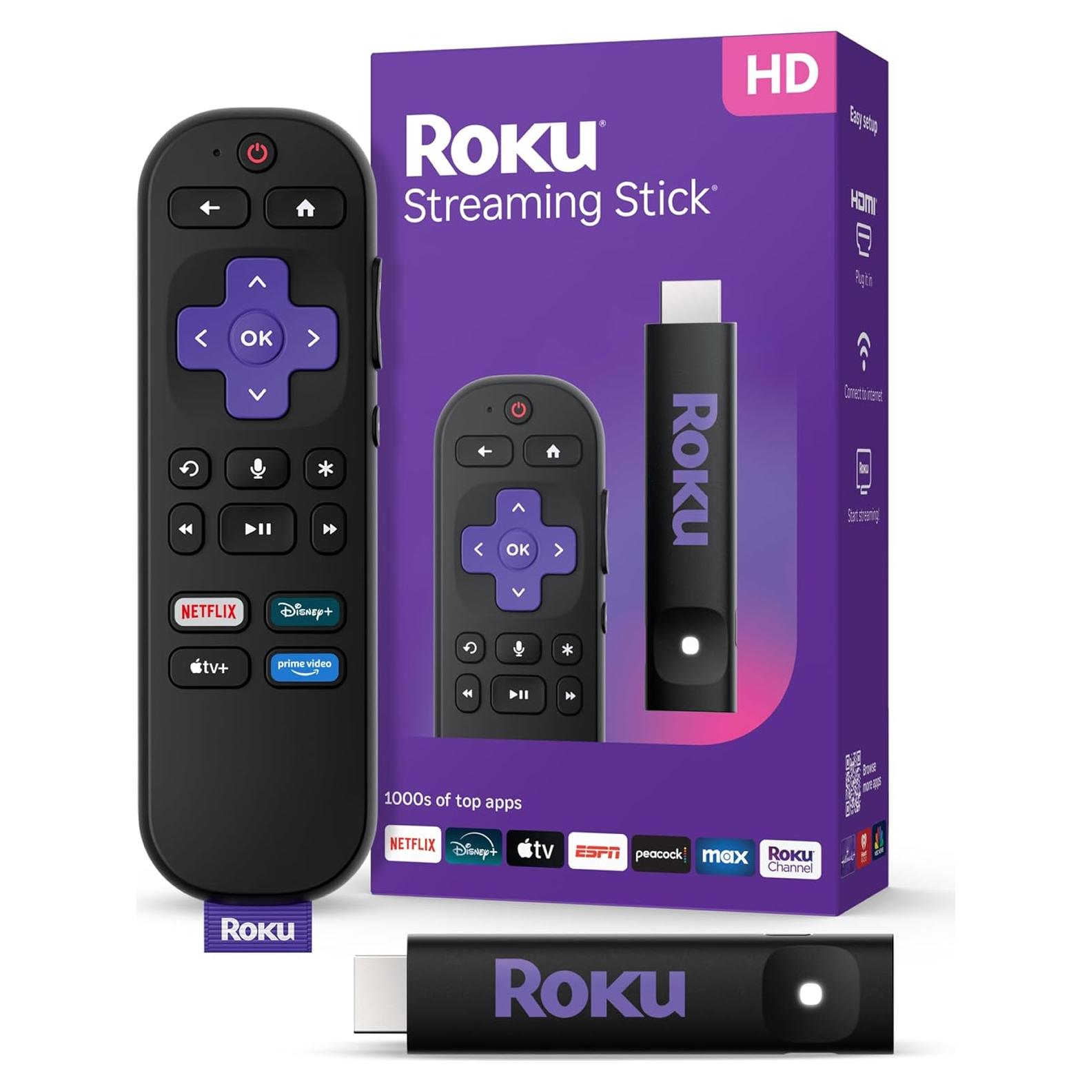 Roku Streaming Stick HD 2025 - Dispositivo de Streaming HD