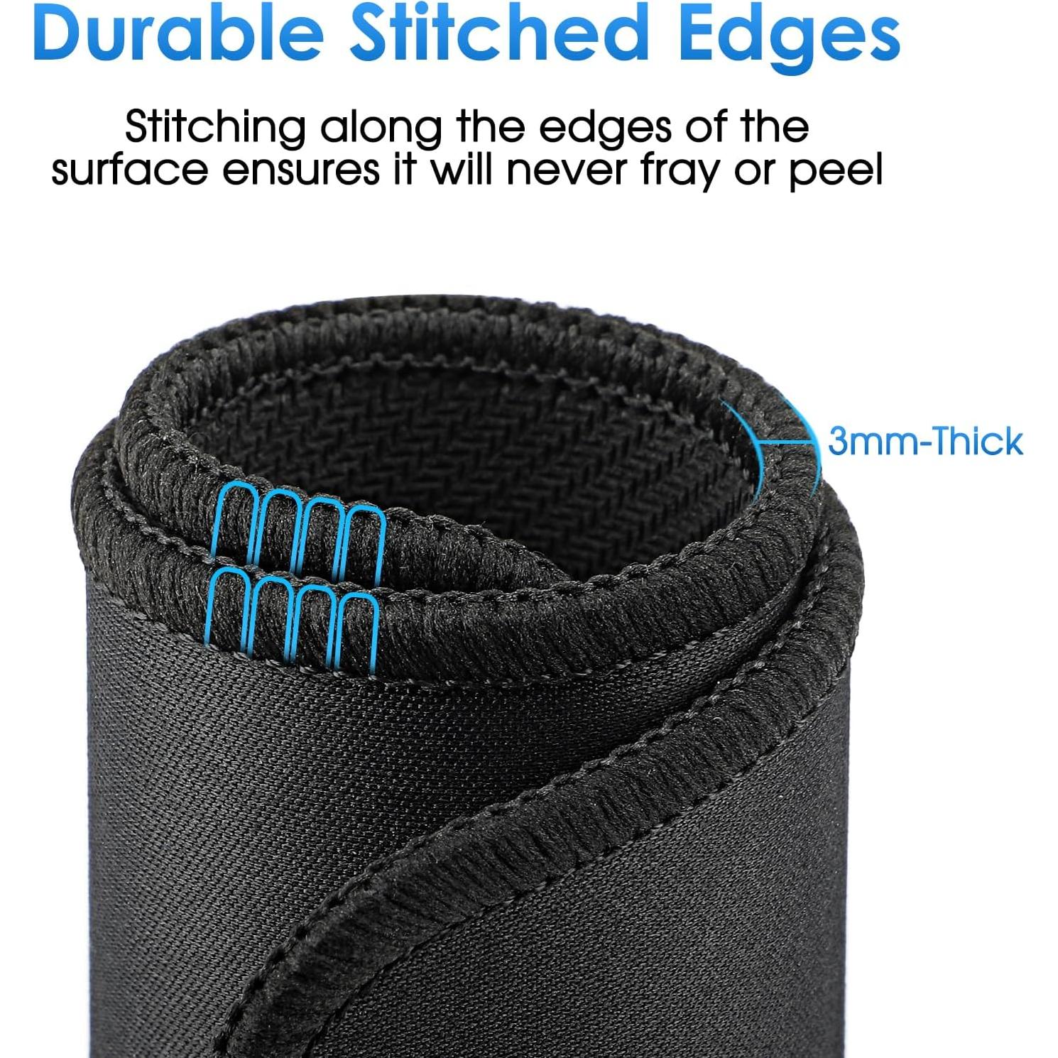 KTRIO Alfombrillas de Ratón Negras - Paquete de 10, 27.9x21.6 cm