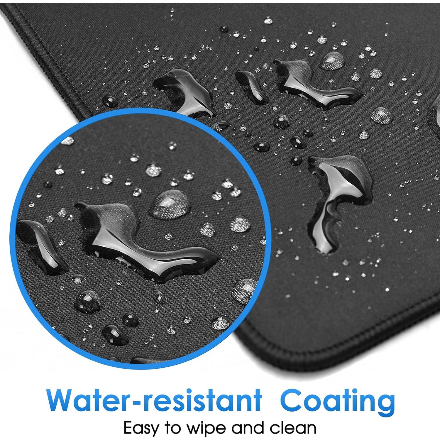 KTRIO Alfombrillas de Ratón Negras - Paquete de 10, 27.9x21.6 cm