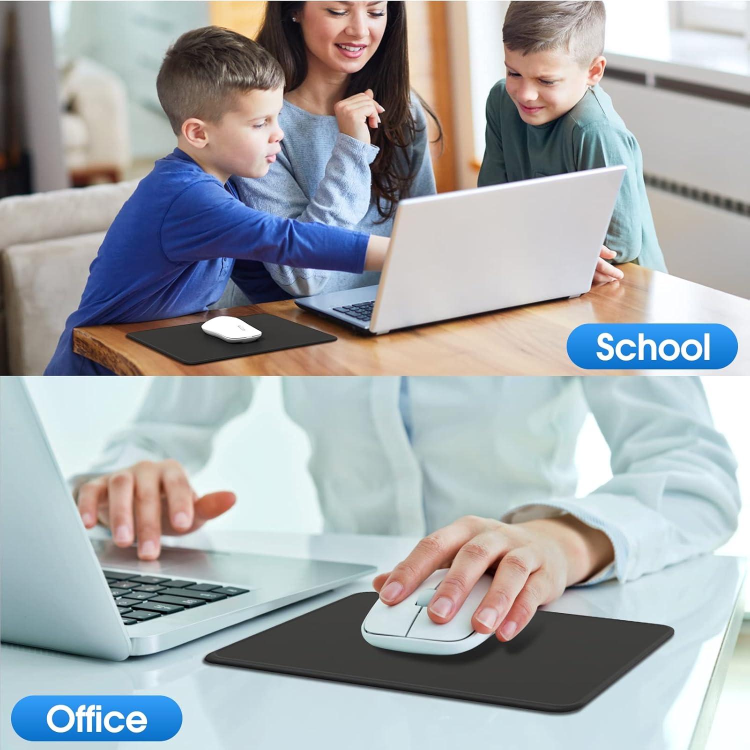 KTRIO Alfombrillas de Ratón Negras - Paquete de 10, 27.9x21.6 cm