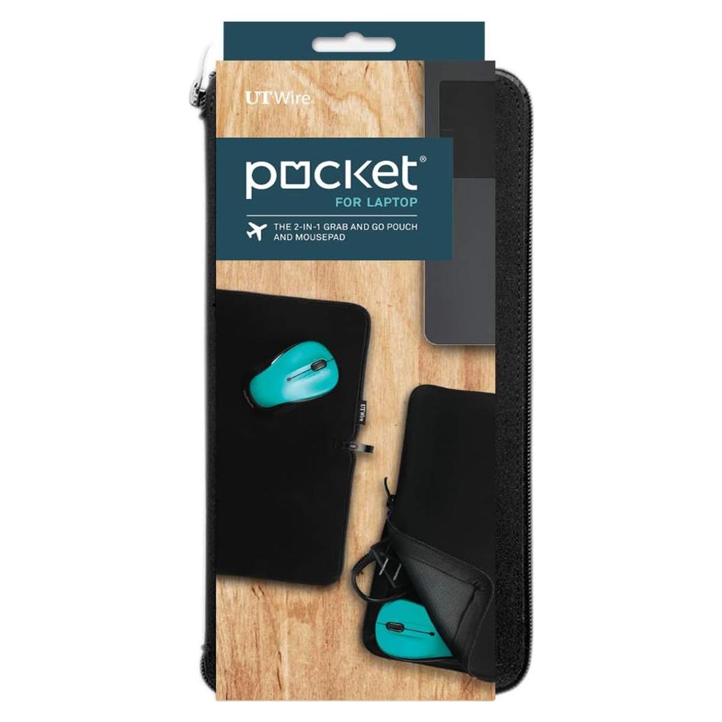 Bolsa 2-en-1 Rubbo para Laptop y Almohadilla de Ratón Negra