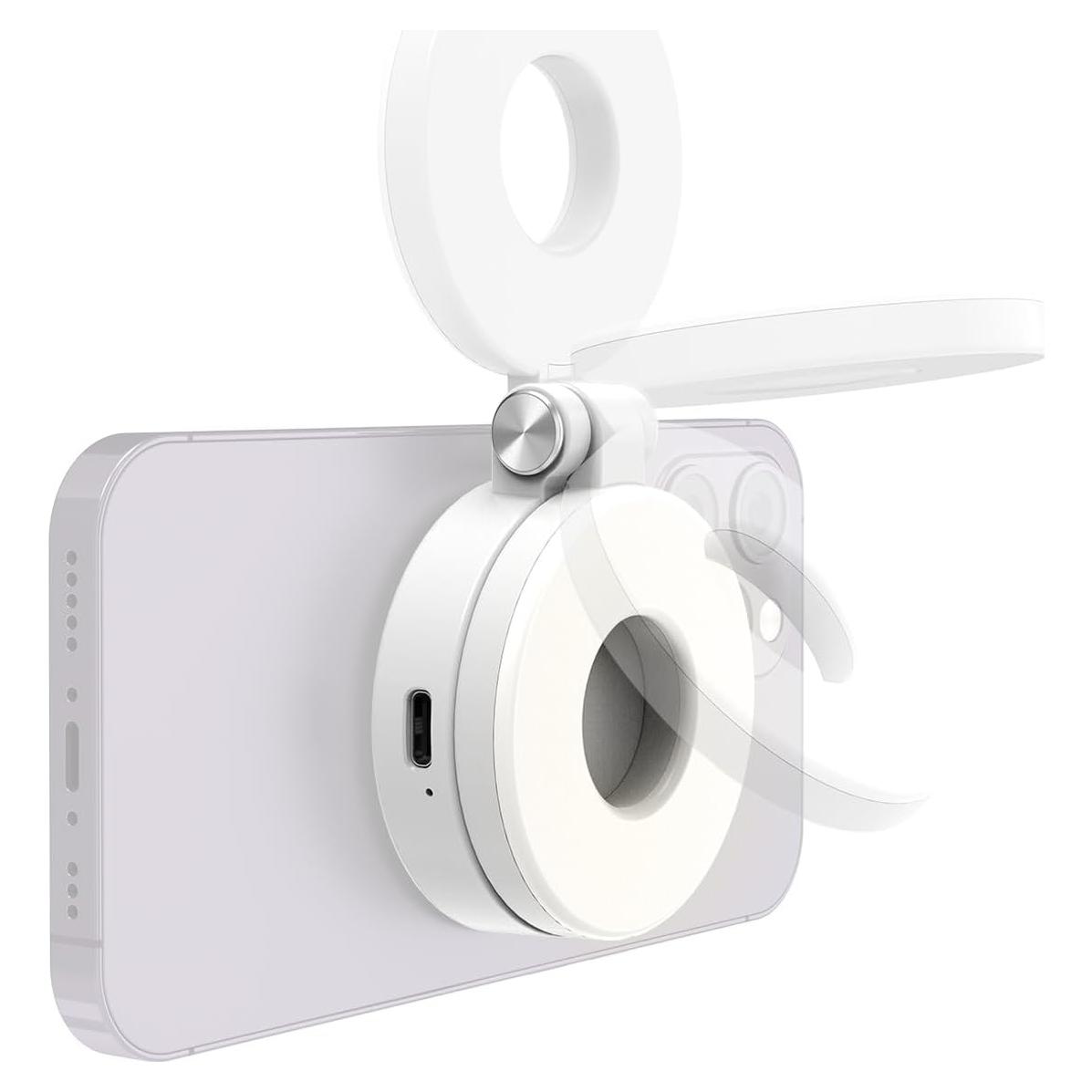 Luz de Selfie Magnética KraftGeek para iPhone MagSafe Blanca