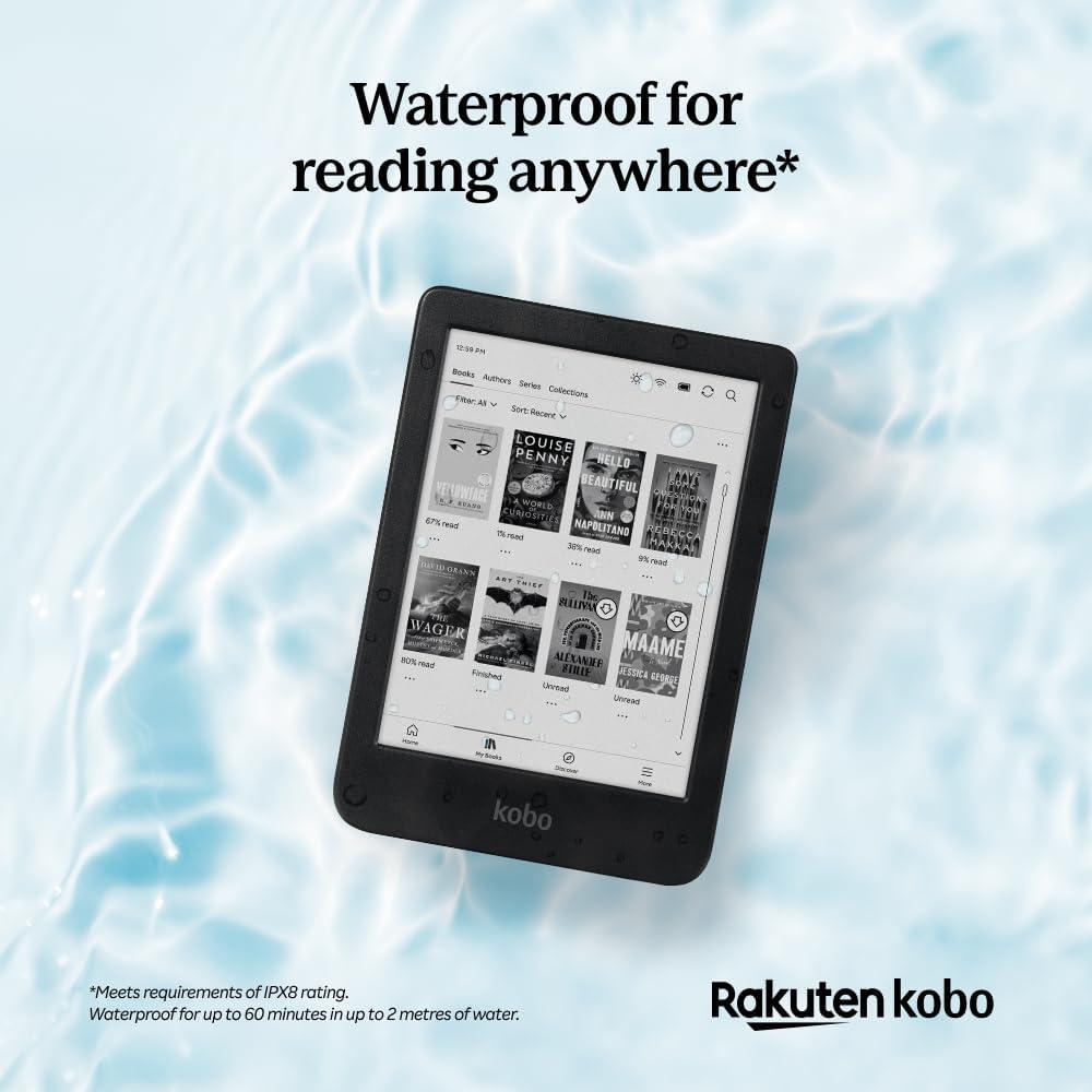 Kobo Clara BW eReader 6" Pantalla Táctil Resistente al Agua 16GB