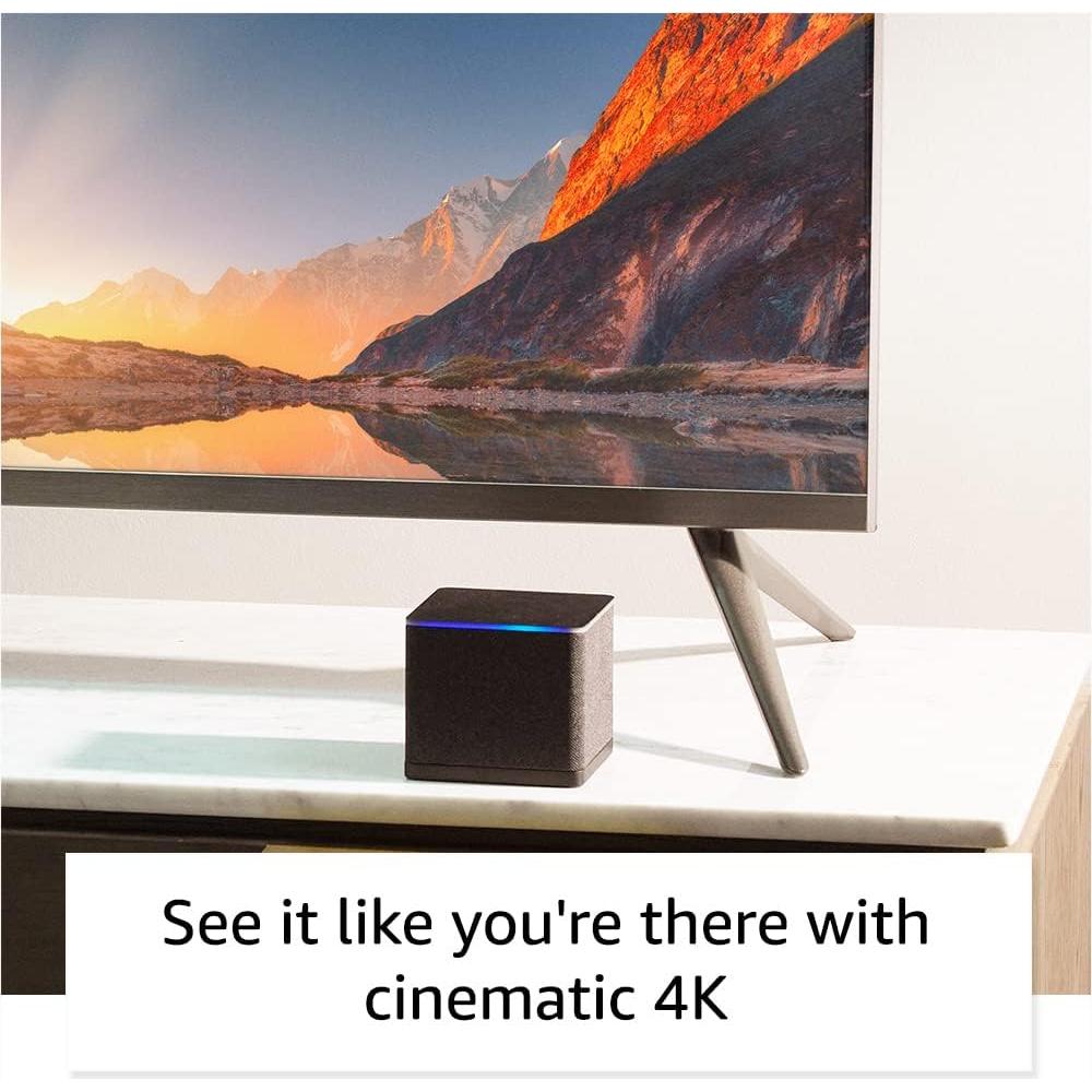 Like-New Amazon Fire TV Cube (newest model) with AI-powered Fire TV Search, Hands-free streaming device with Alexa, Wi-Fi 6E, 4K Ultra HD