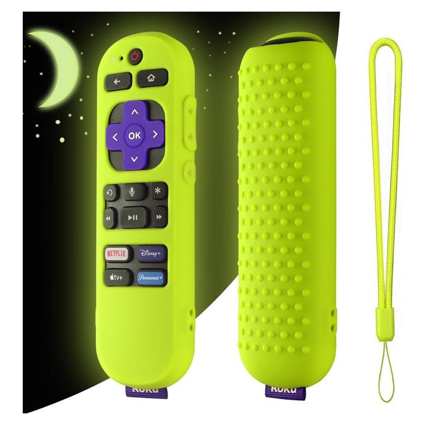Funda de Silicona Hi Color para Control Remoto Roku 2023 Verde Brillante