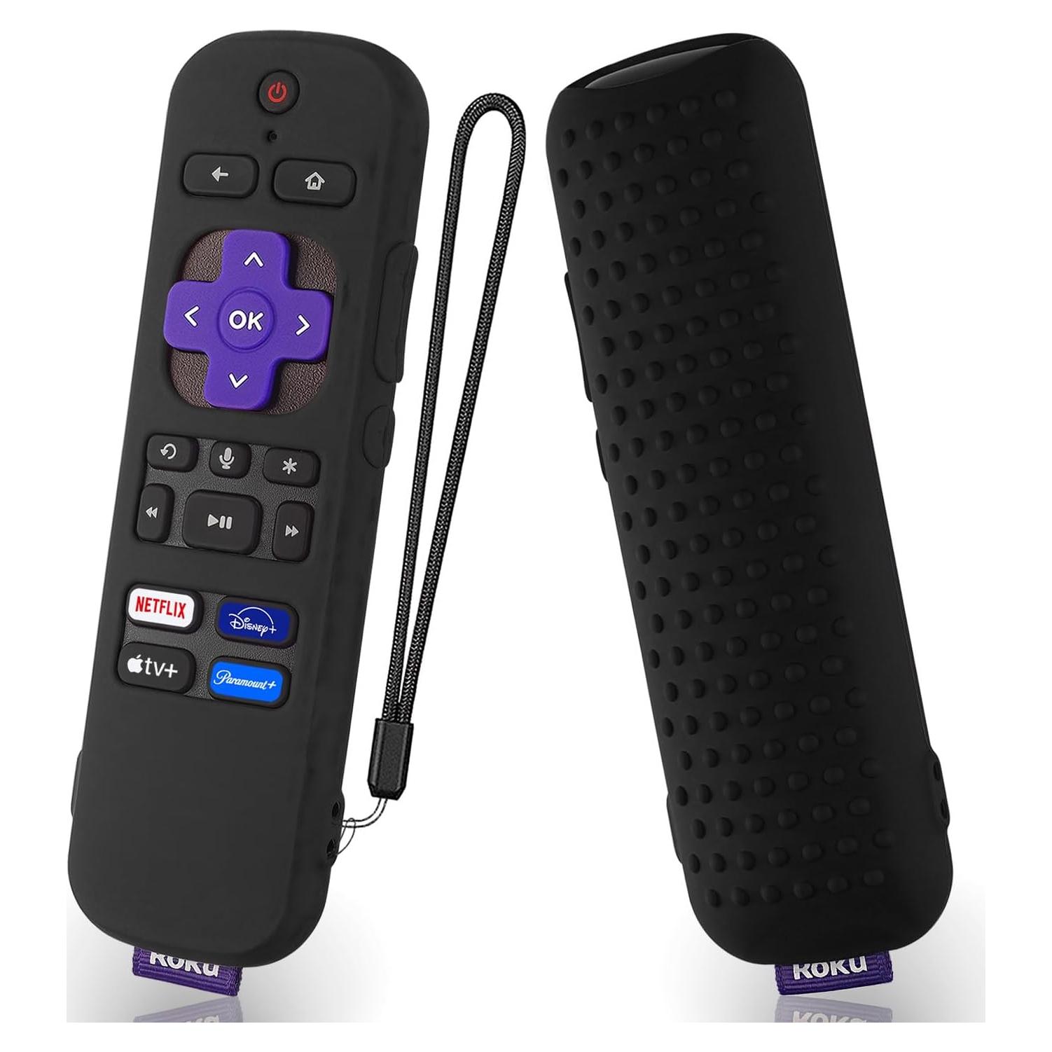 Funda de silicona negra para control remoto Roku TV AKSHFETH