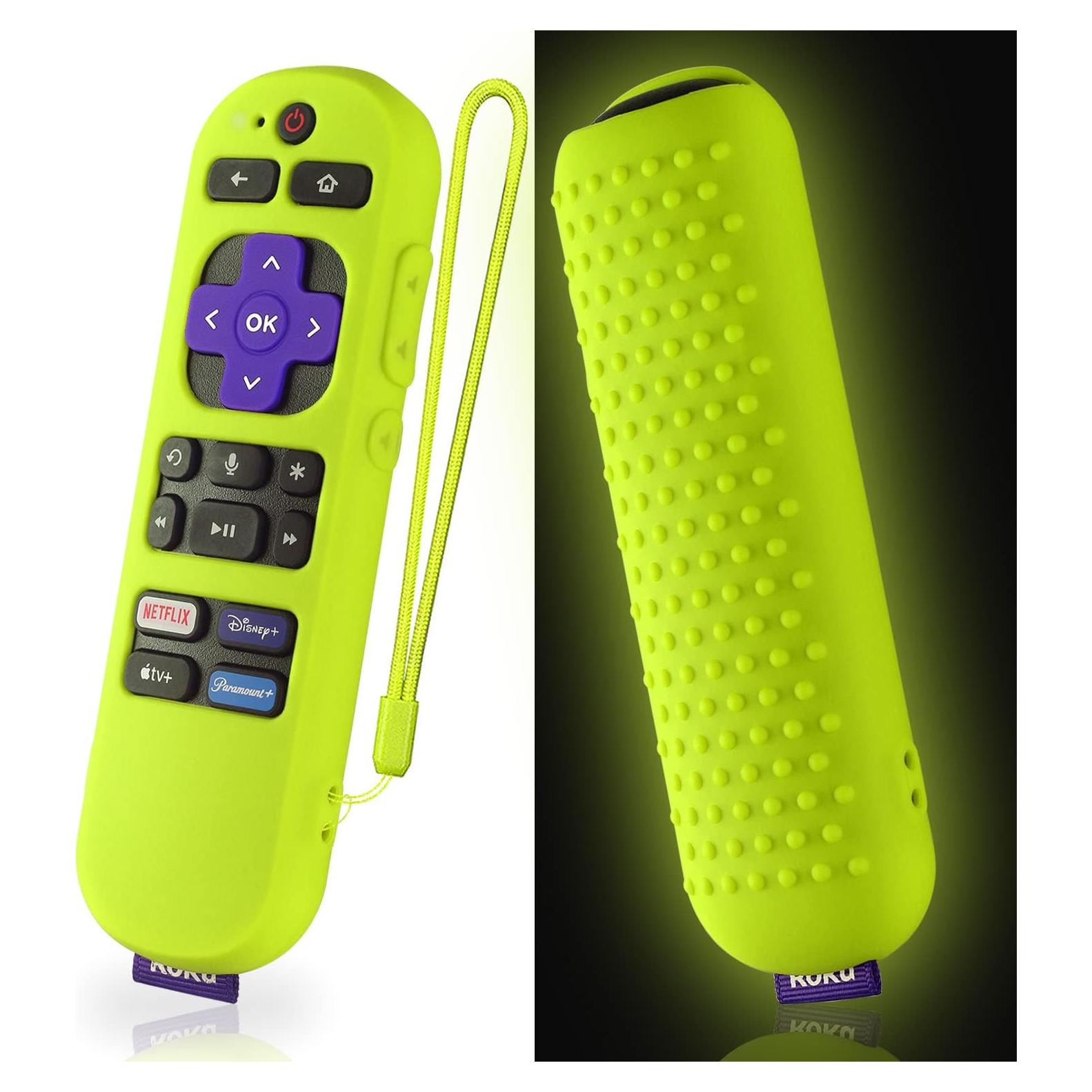 Funda de Silicona Verde Brillante para Control Remoto Roku RCA1R