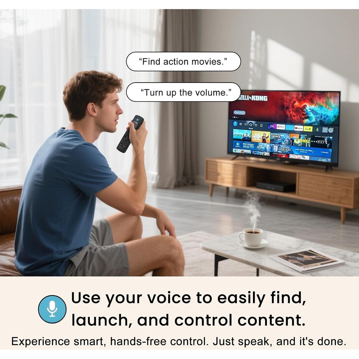 Control Remoto de Voz Retroiluminado OROSAUR G25N8L para Smart TV