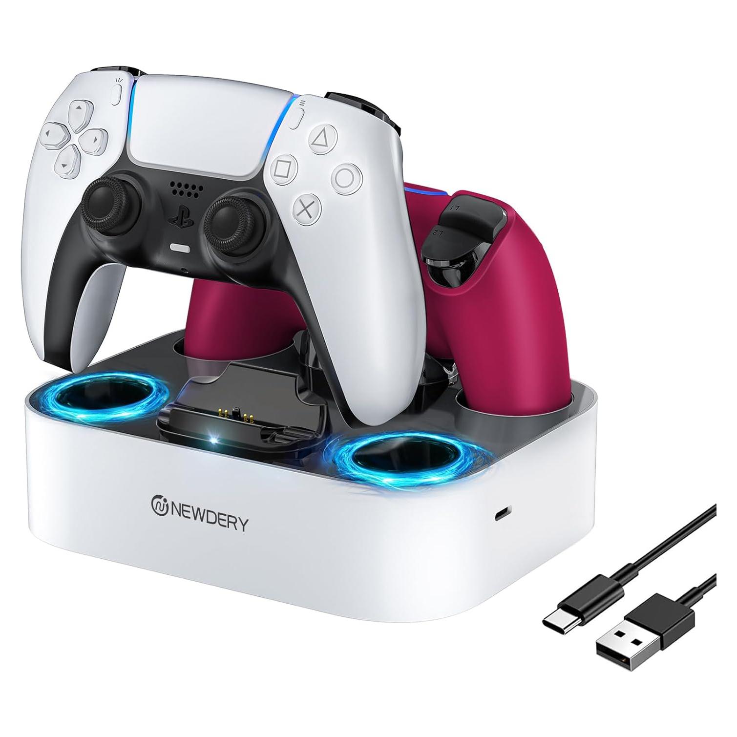 Estación de Carga Doble Newdery para Controlador PS5 y DualSense Edge