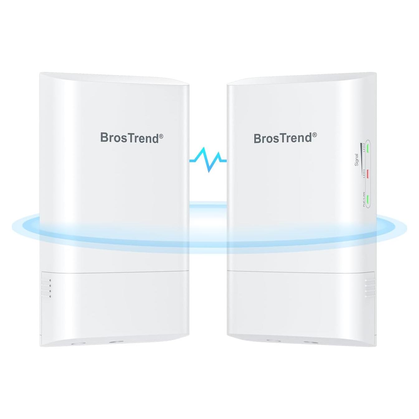 Puente WiFi Exterior BrosTrend 1KM 867Mbps Plug & Play