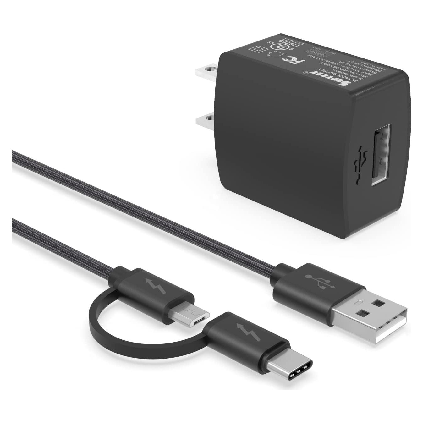 Cargador Rápido Superer para Amazon Kindle y Tablets USB-C