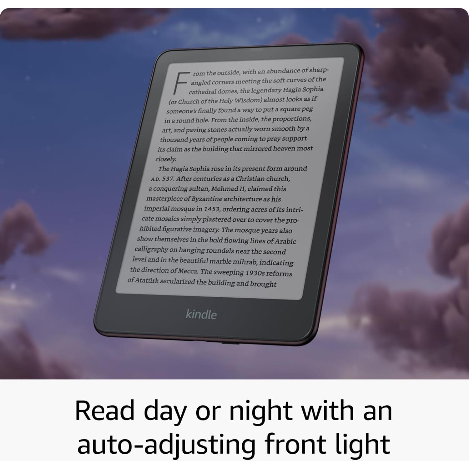 Kindle Paperwhite Signature Edition Essentials Bundle including All-new Kindle Paperwhite Signature Edition (32GB) - Black, Plant-Based Leather Cover - Black, and Wireless Charging Dock