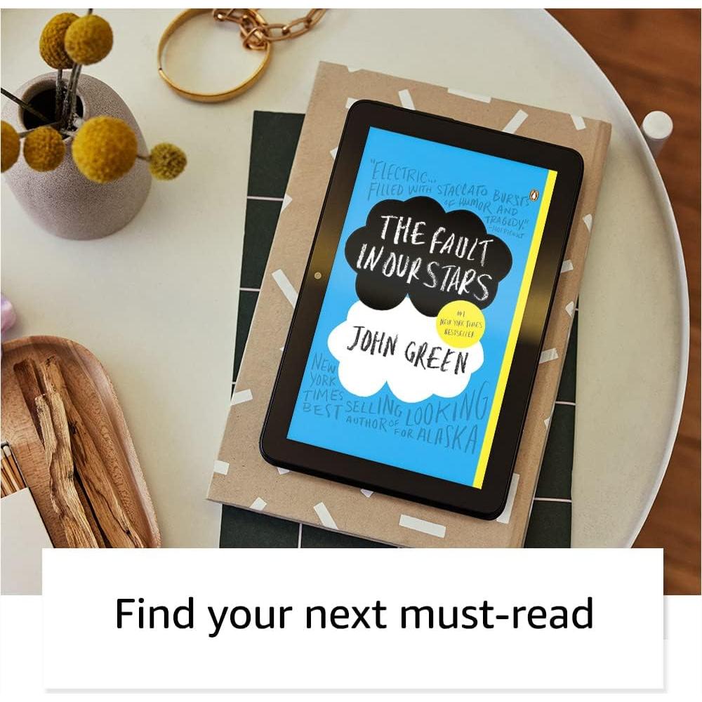 Like-New Amazon Fire 7 tablet (newest model) 7” display, read and watch, under $60 with 10-hour battery life, 16 GB, Black