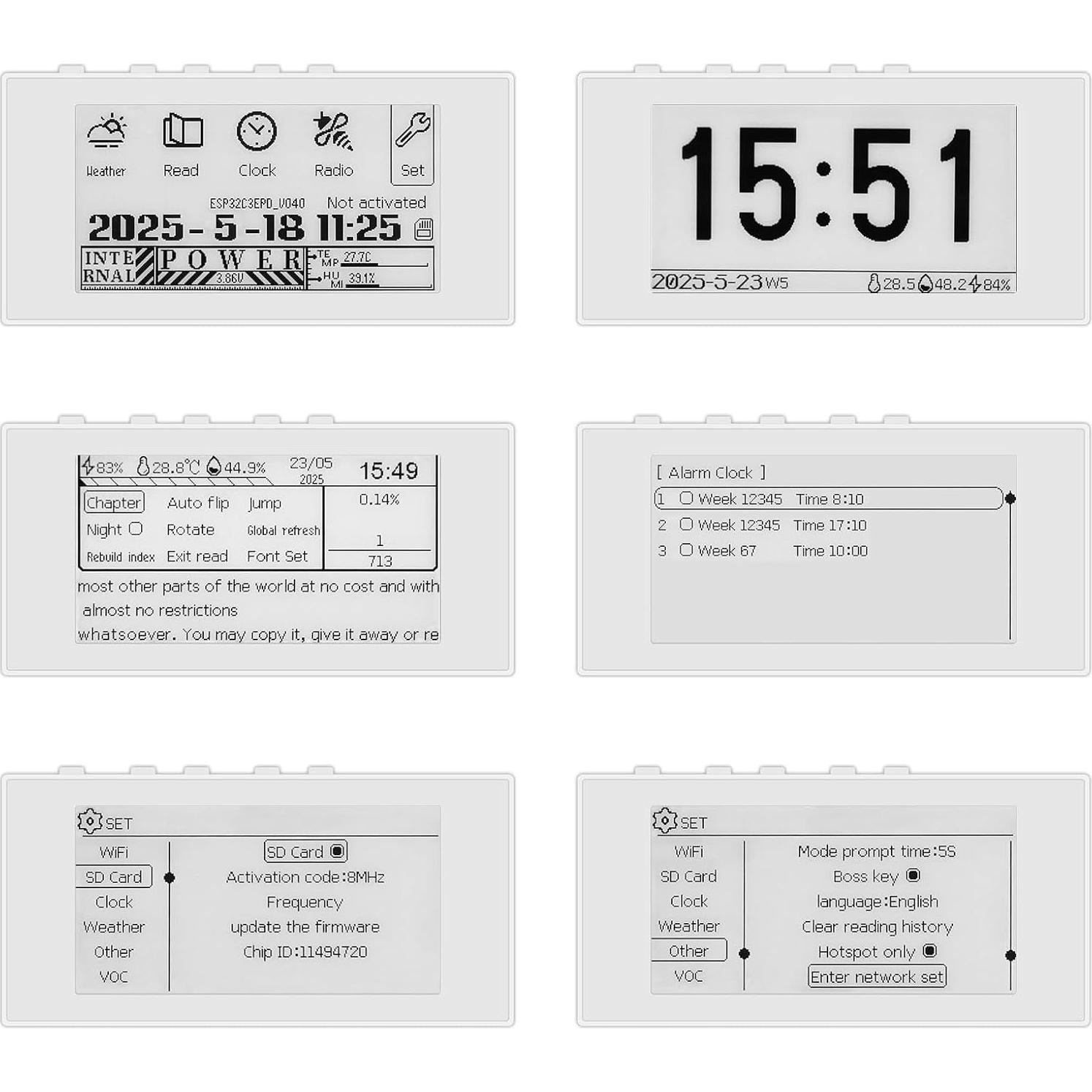 Mini Lector de E-Book Hamgeek RW01 Pantalla 2.66" Tinta