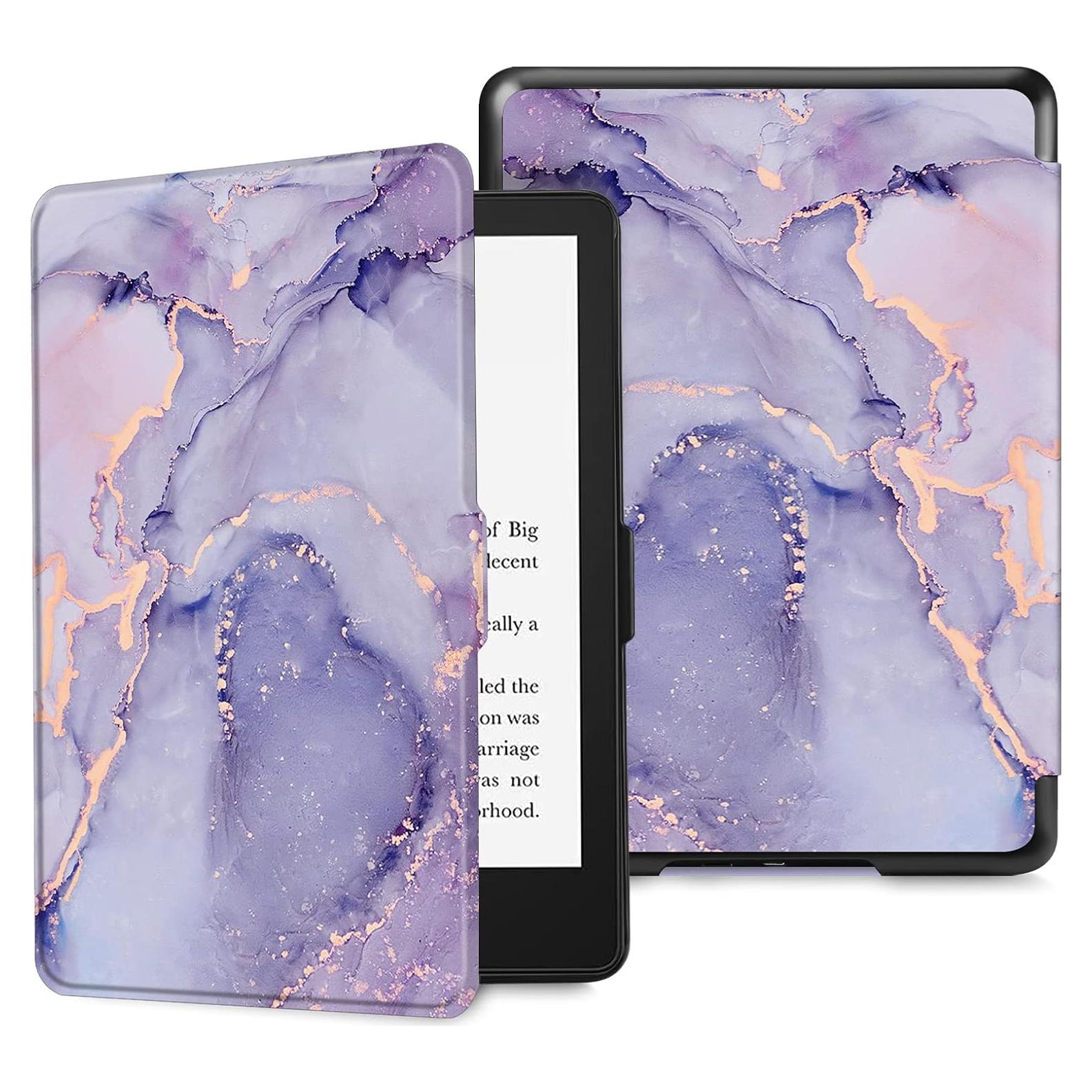 Funda Slimshell Fintie para Kindle Paperwhite 6.8" 2021 - Mármol Lila