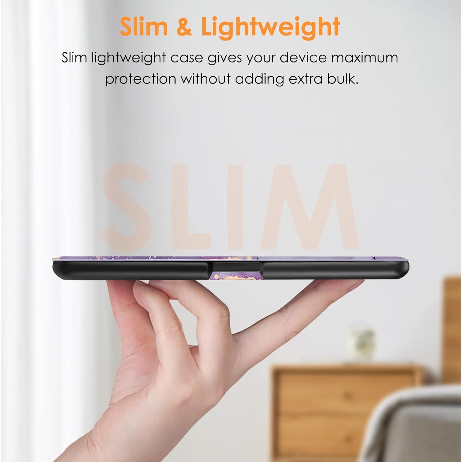 Funda Slimshell Fintie para Kindle Paperwhite 6.8" 2021 - Mármol Lila