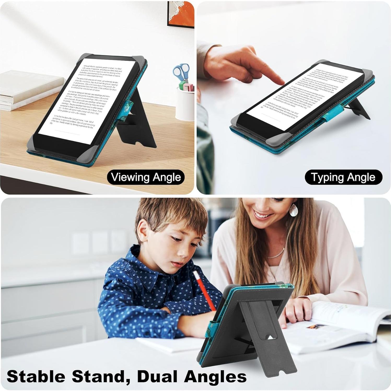 Funda Universal de Cuero HoYiXi para E-Readers 6-7"