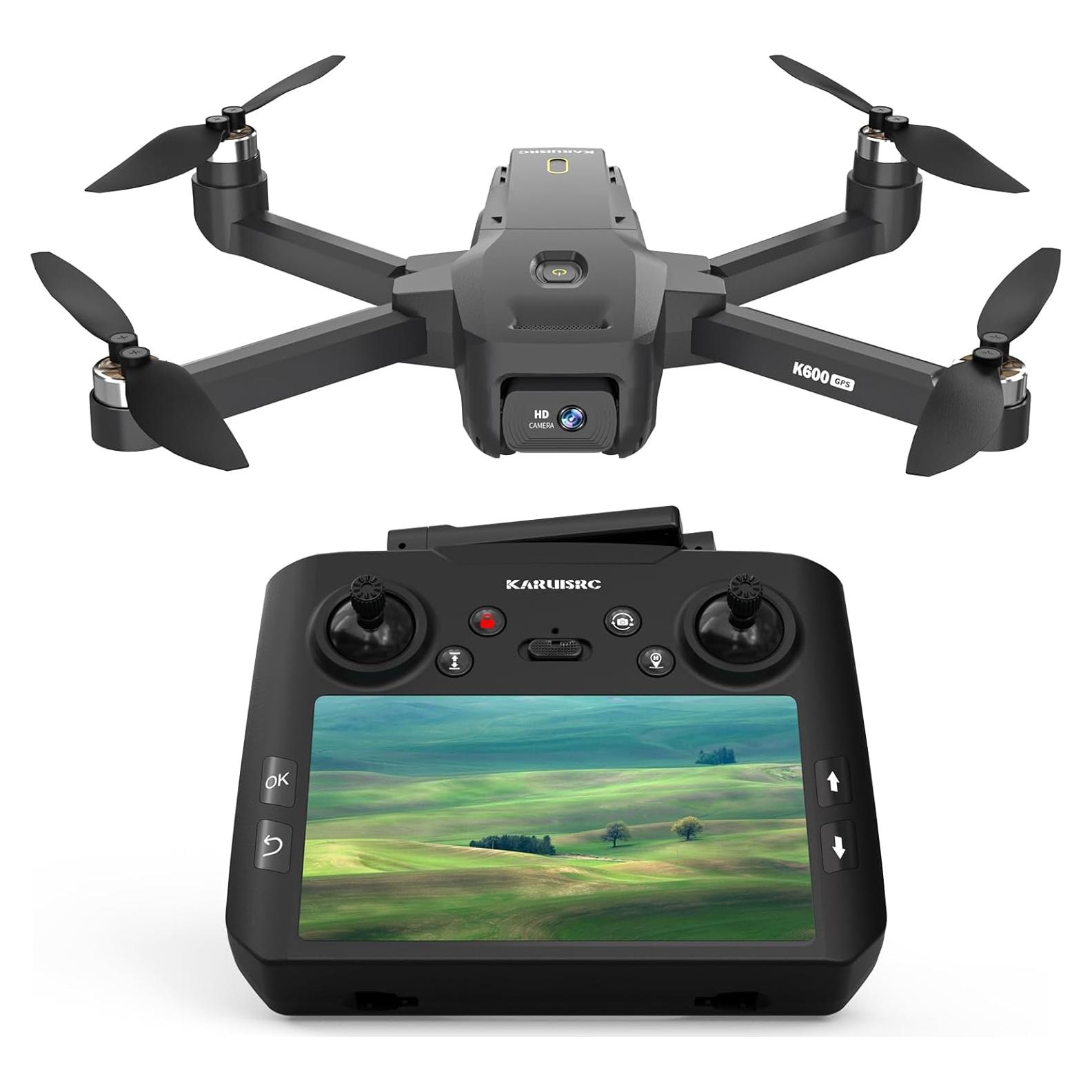 Drone GPS Karuisrc 4K con cámara y pantalla 4.5"