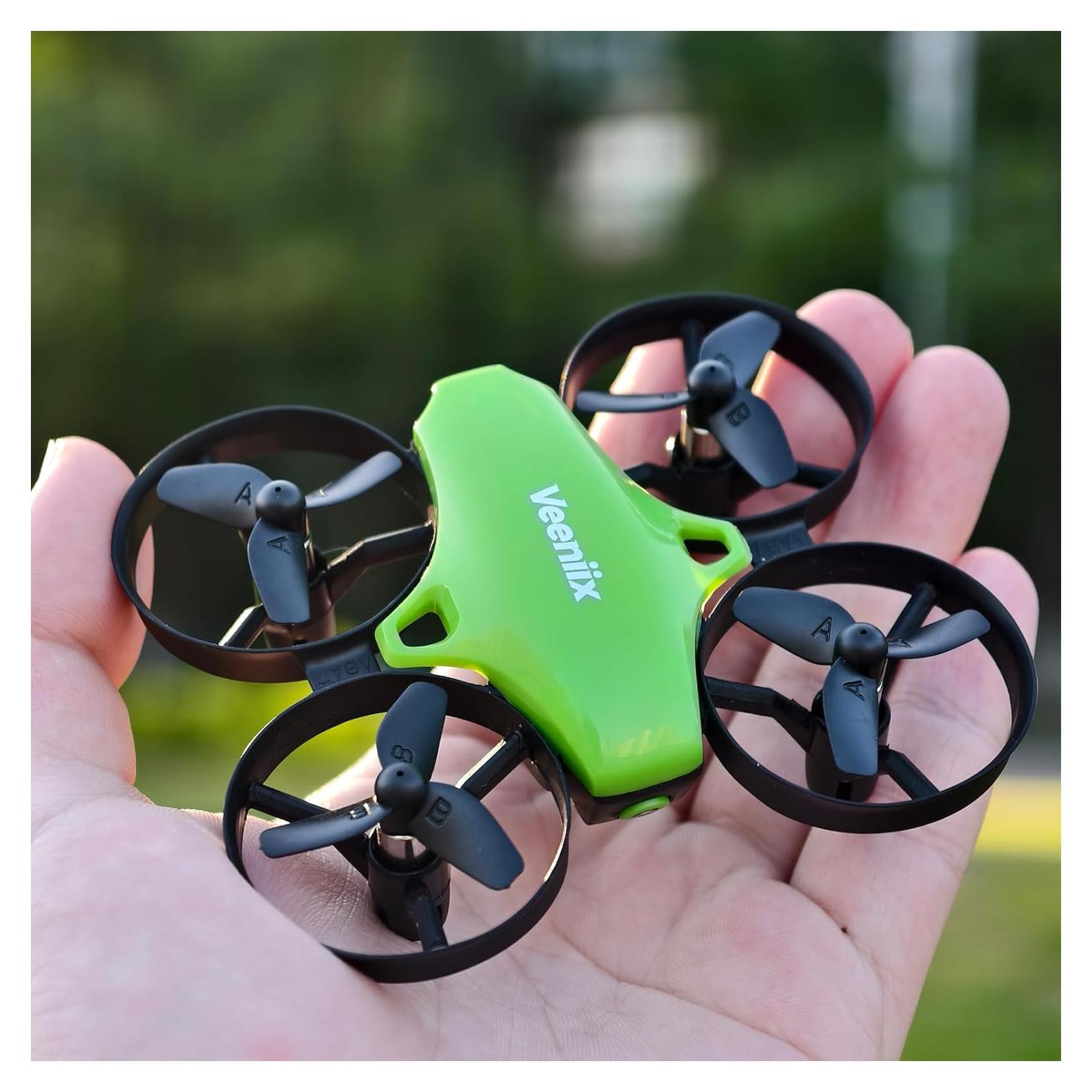 Dron Mini Veeniix V995 Verde para Niños - Vuelo 3D y Acrobacias