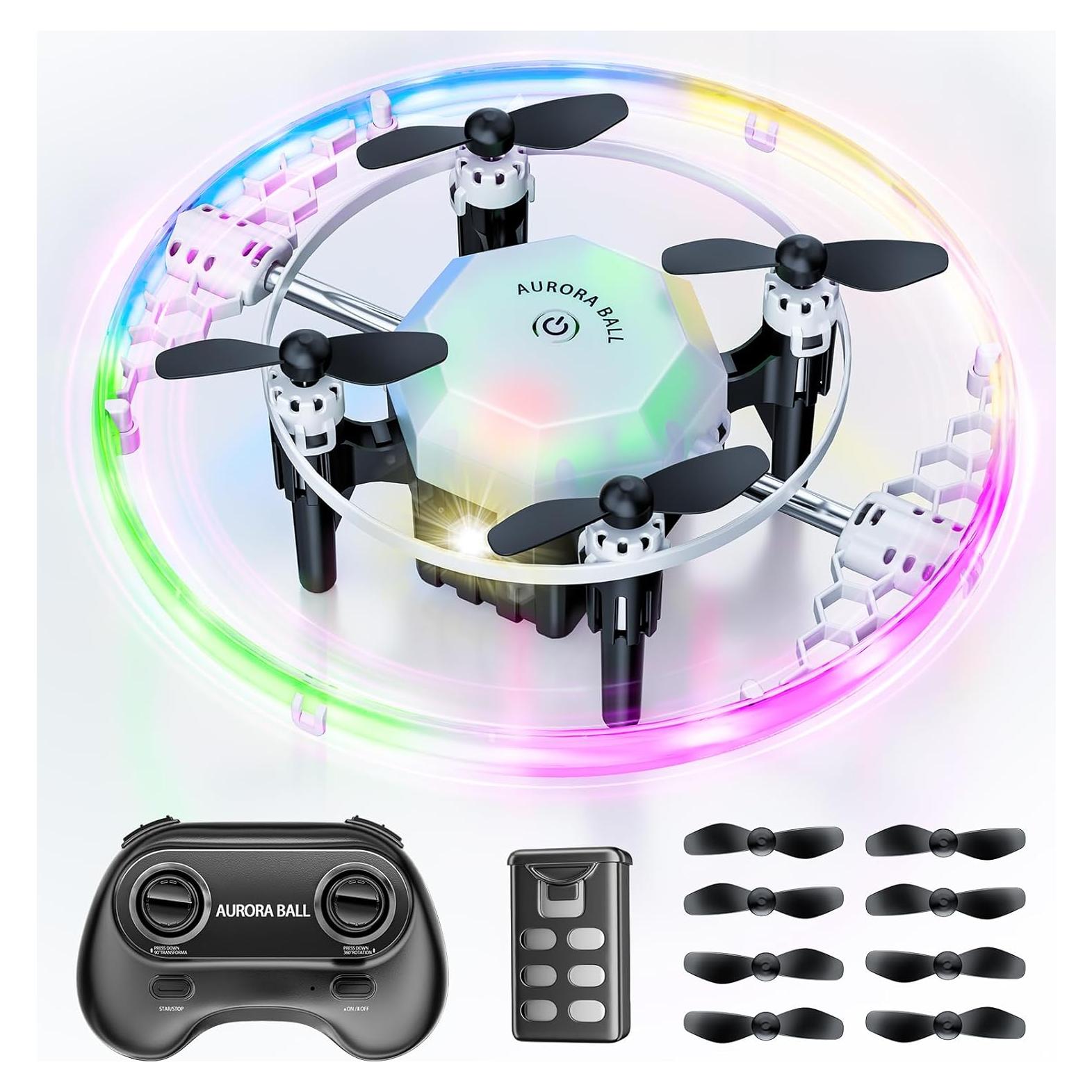 Dron Mini RC Troujo 2025 con Volteo 360° y Luces LED