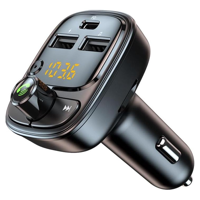Transmisor FM Bluetooth 5.1 Cargador de Coche FCtianX 30W
