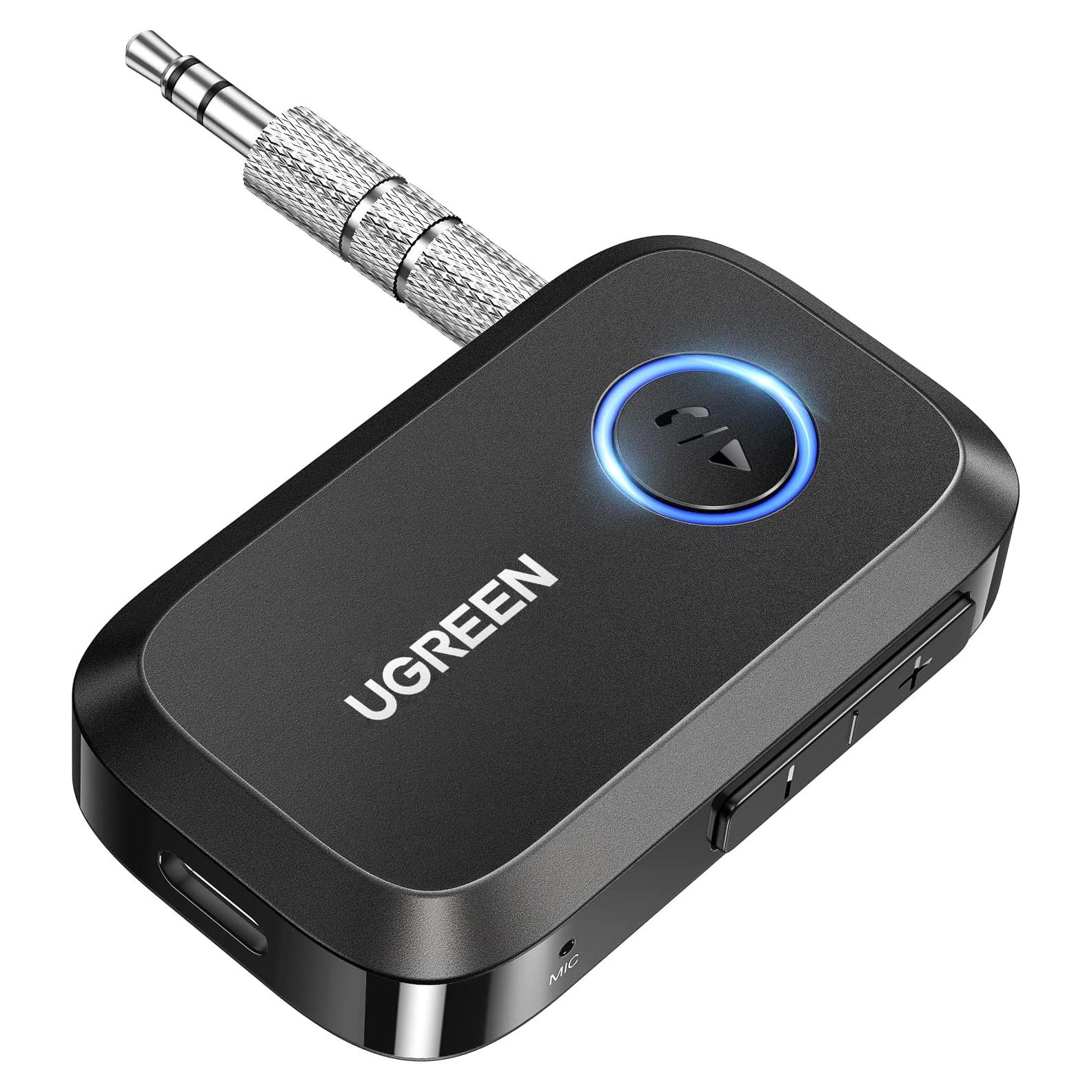 Adaptador Aux Bluetooth UGREEN 5.4 con Cancelación de Ruido