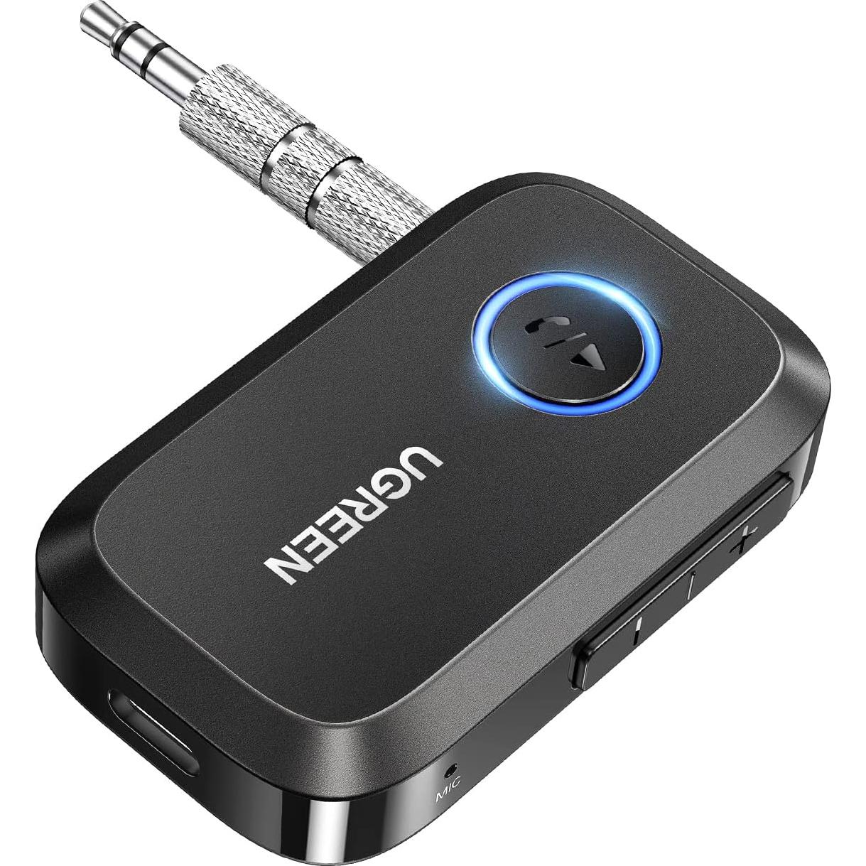 Adaptador Aux Bluetooth UGREEN 5.4 con Cancelación de Ruido