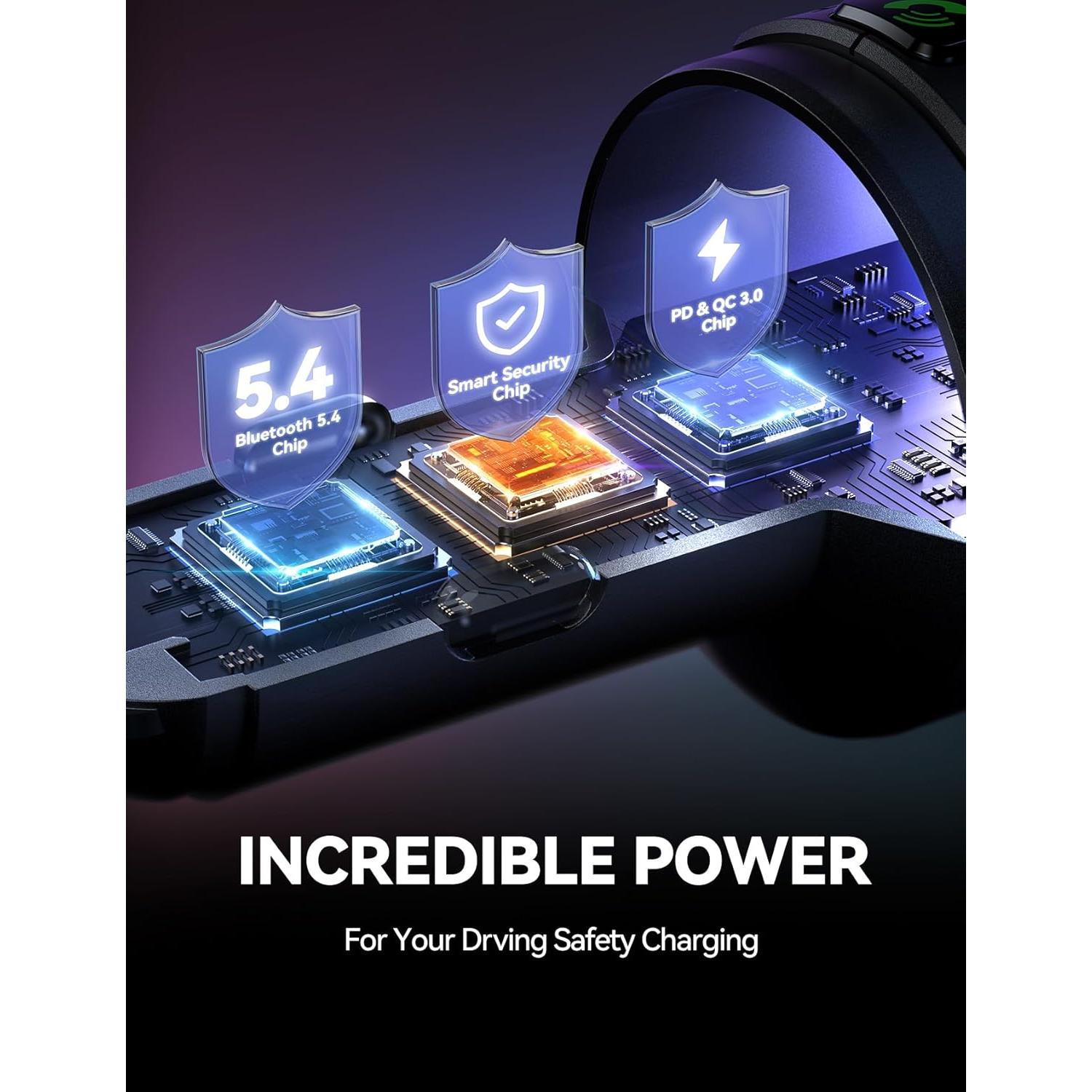 Transmisor FM Bluetooth 5.4 JOYROOM JR-CCB02 Carga Rápida 60W