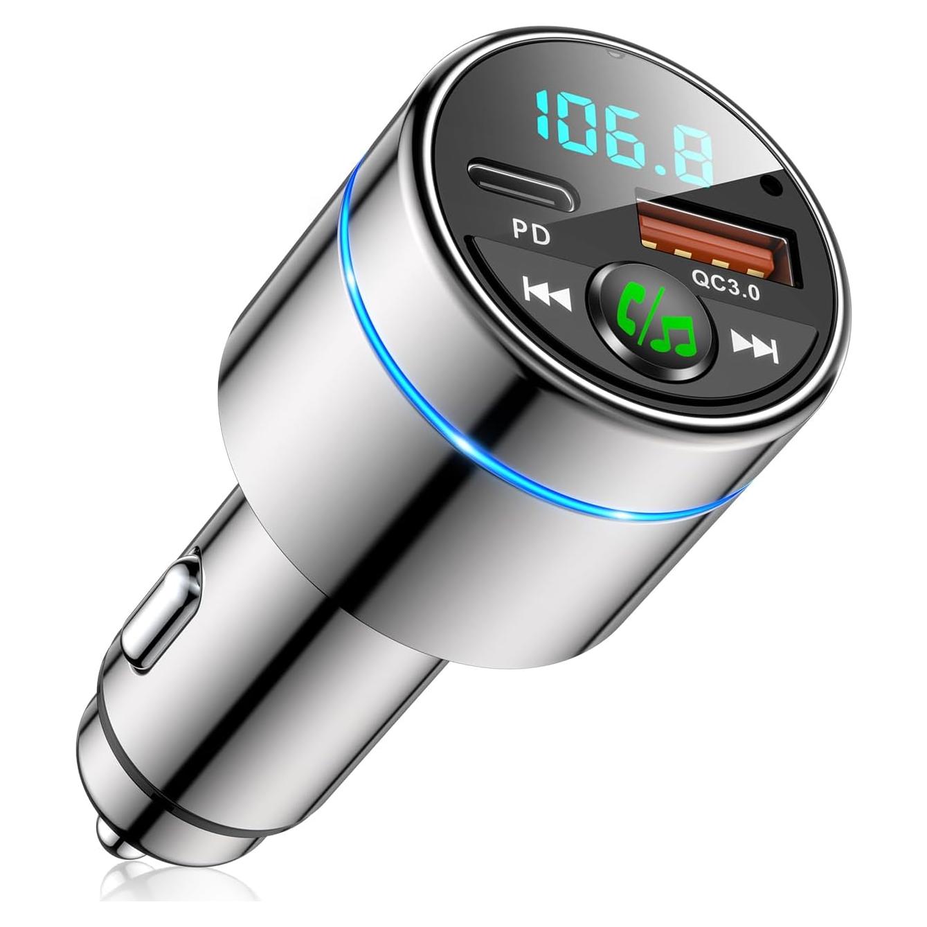 Transmisor FM Bluetooth 5.3 FOCBYE BC61 con Cargador Rápido 20W