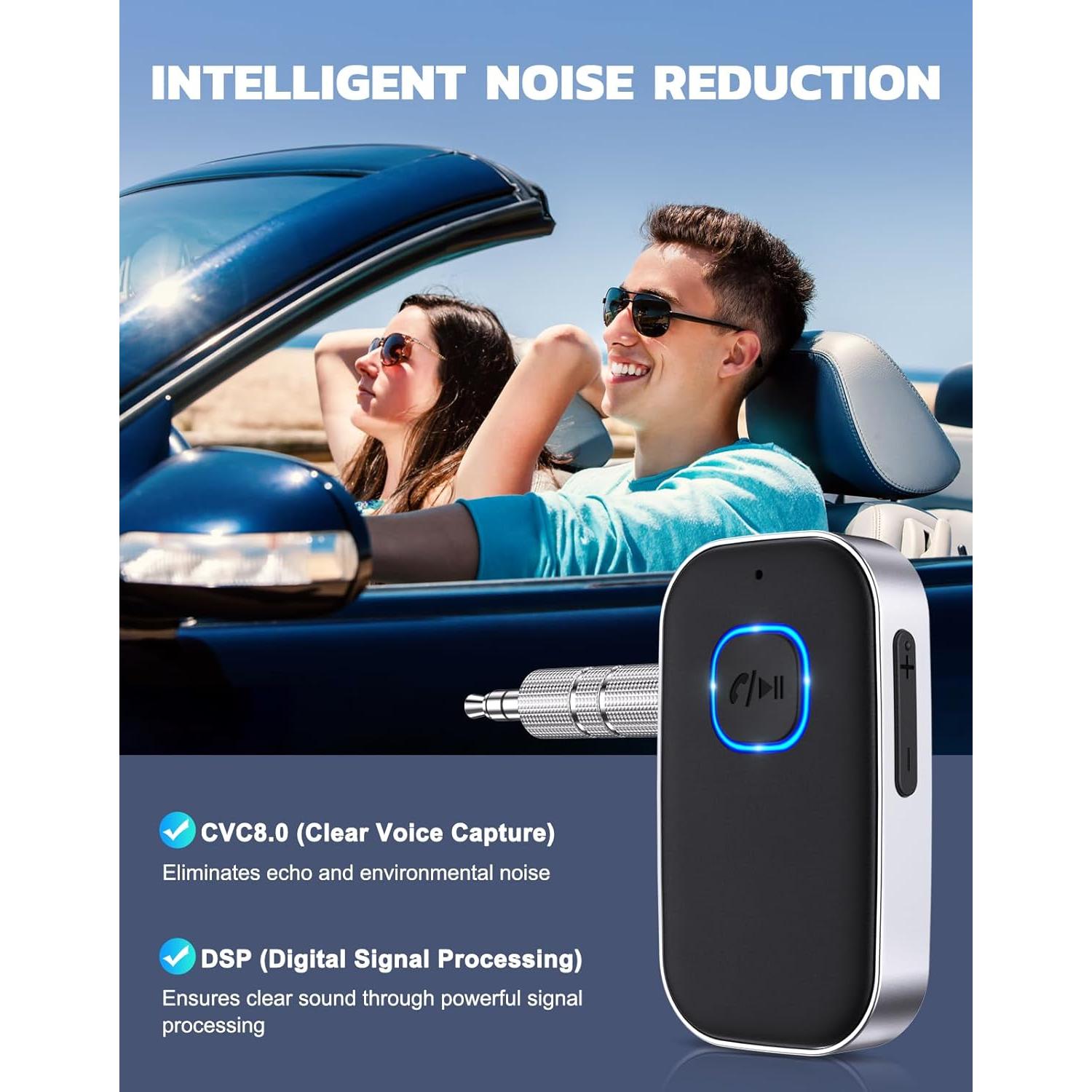 Receptor Bluetooth COMSOON J22 para Coche y Casa, 16H Batería
